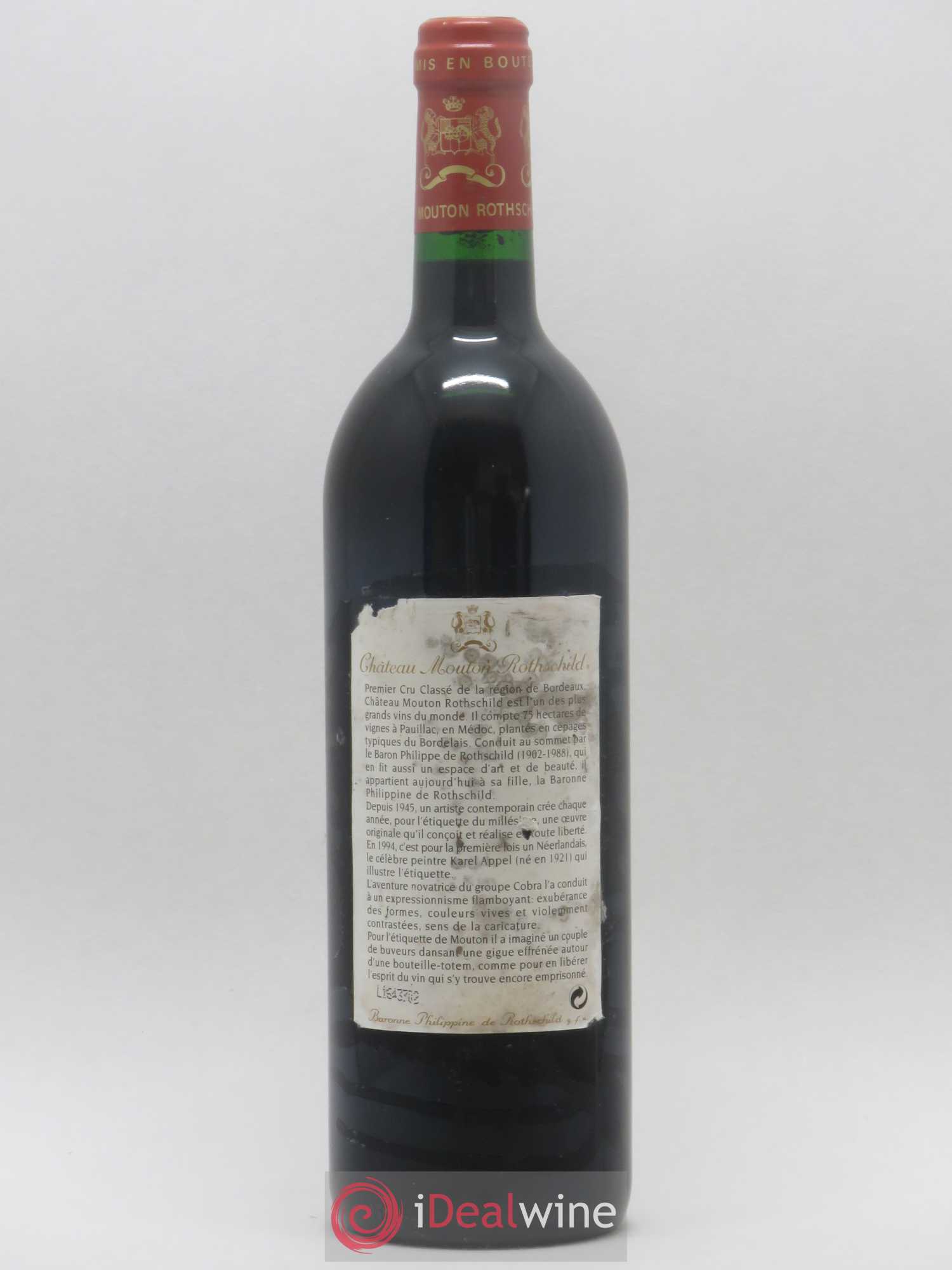 Château Mouton Rothschild 1er Grand Cru Classé 1994 - Lot de 1 bouteille - 1