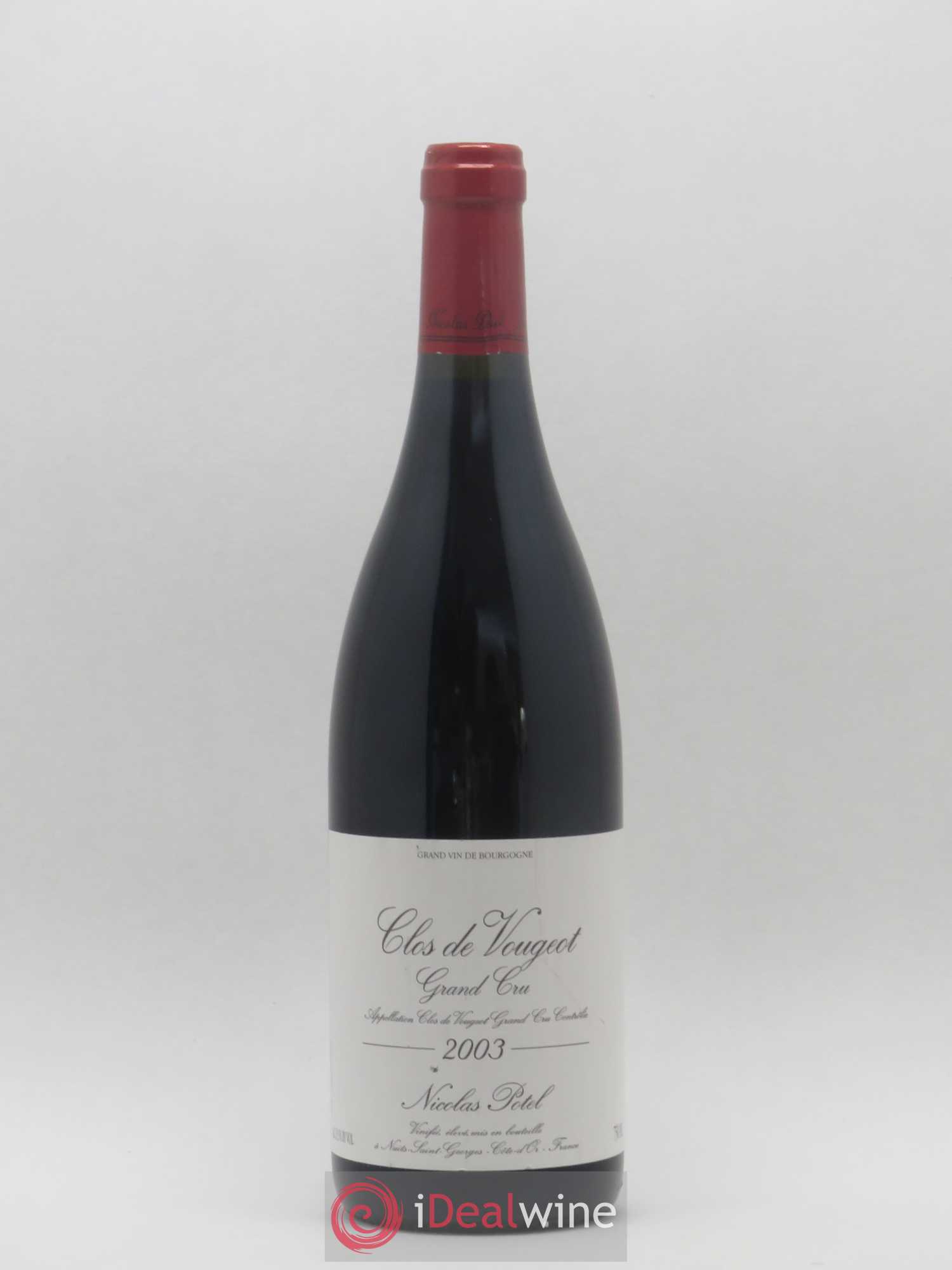 Clos de Vougeot Grand Cru Nicolas Potel 2003 - Lot de 1 bouteille - 0