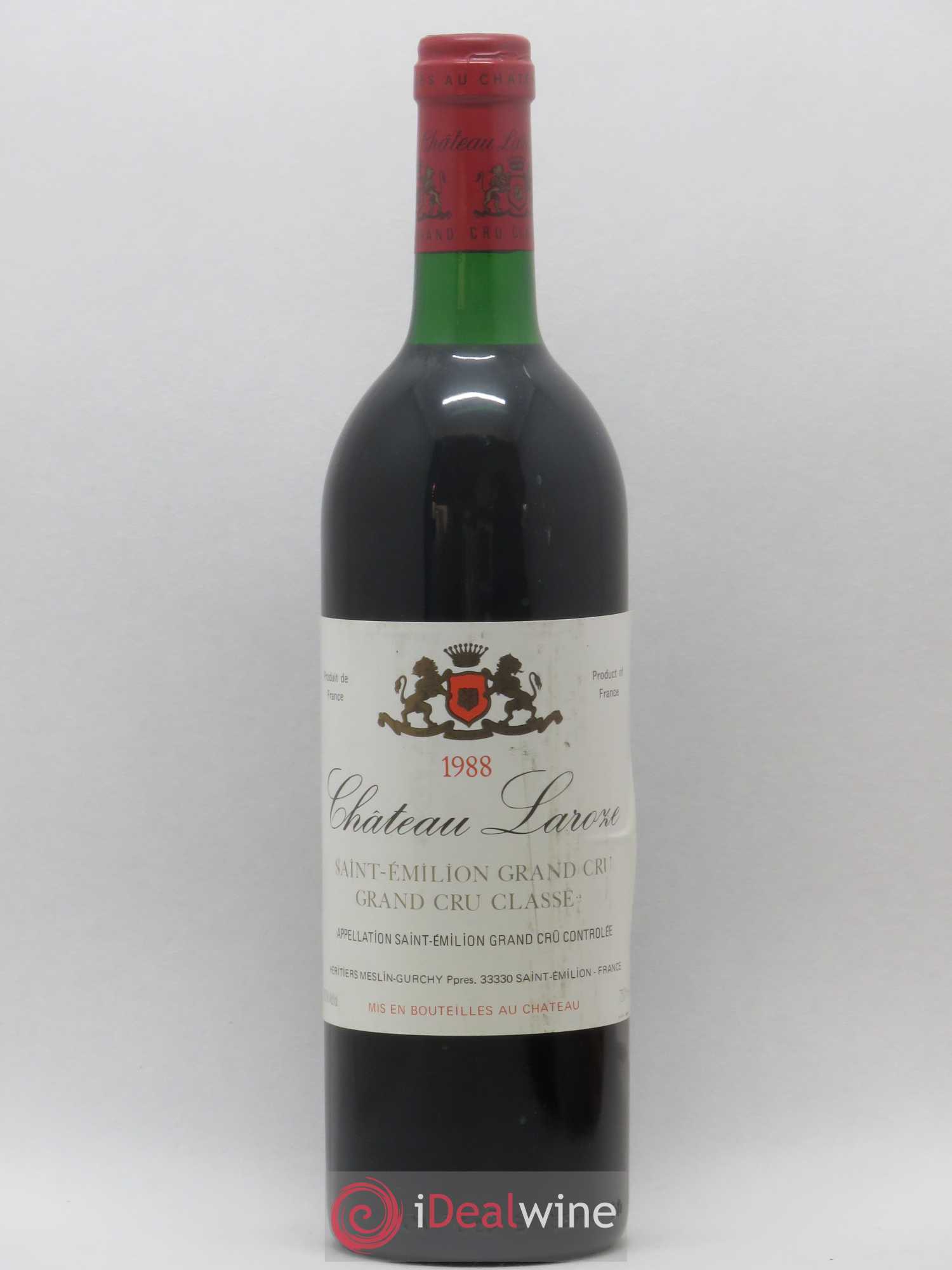Château Laroze Grand Cru Classé 1988 - Lot de 1 bouteille - 0