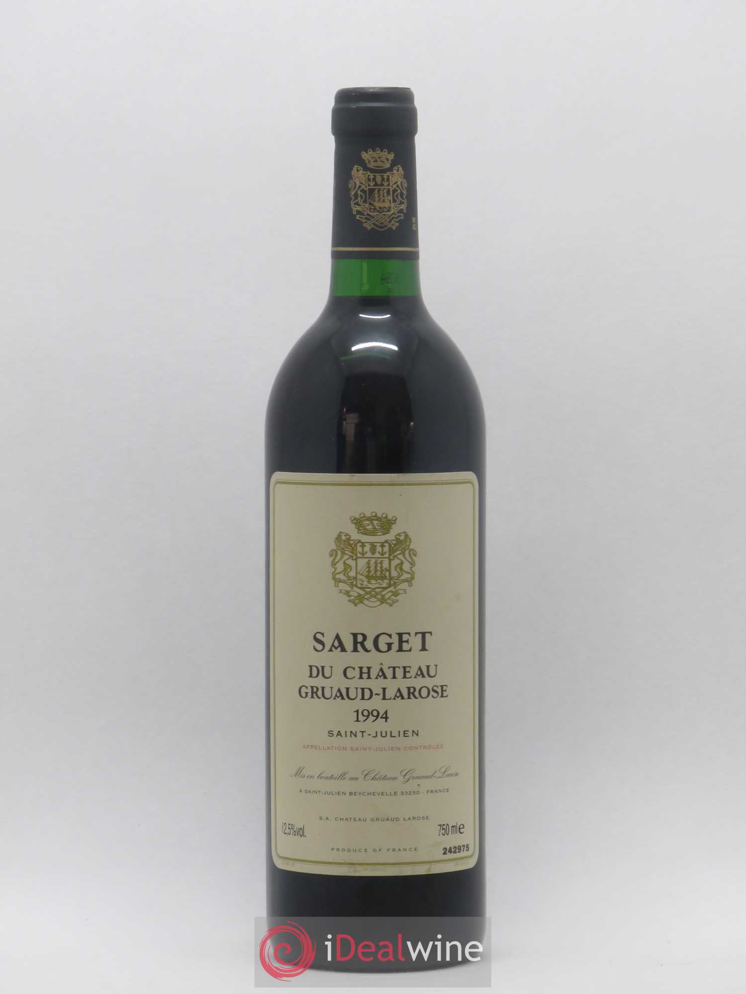 Sarget de Gruaud Larose Second Vin 1994 - Lot de 1 bouteille - 0