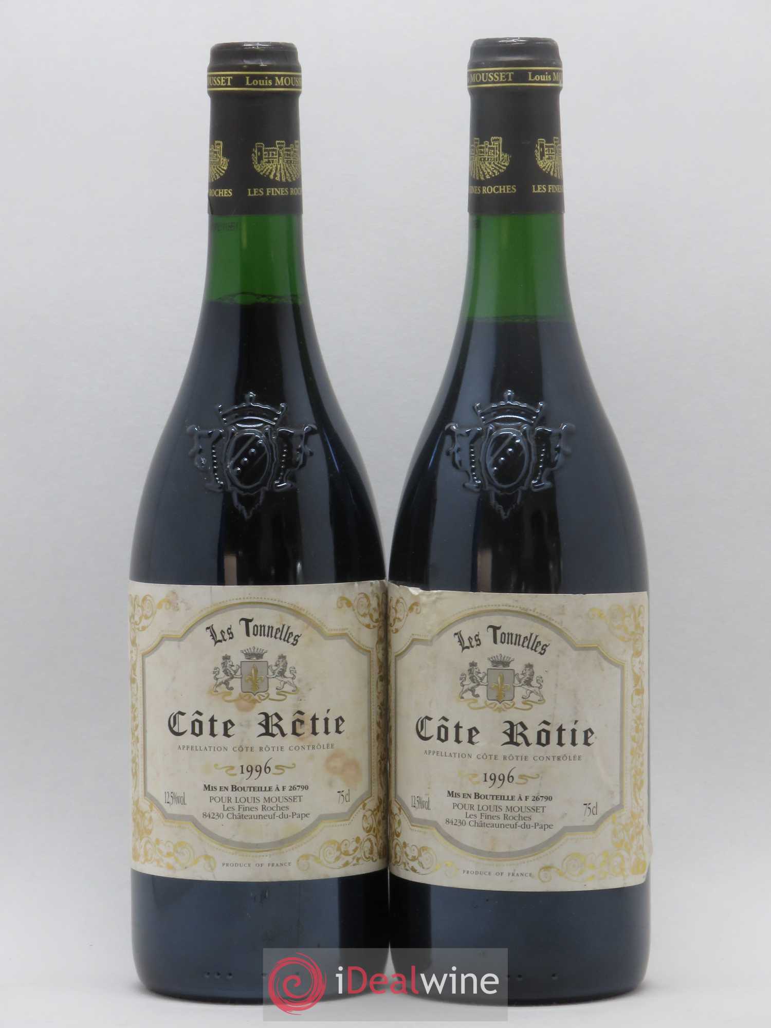 Côte-Rôtie Louis Mousset Les Fines Roches Cuvée Les Tonnelles 1996 - Lot de 2 bouteilles - 0