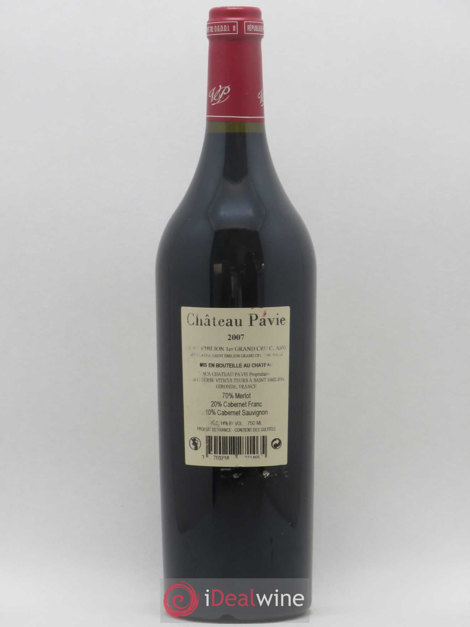 Château Pavie 1er Grand Cru Classé A 2007 - Lot de 1 bouteille - 1
