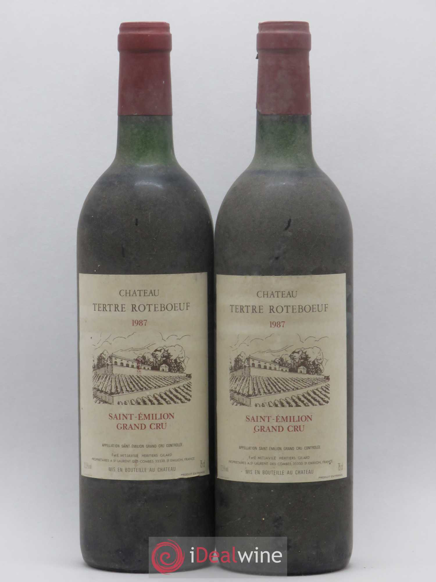 Château Tertre Roteboeuf 1987 - Lot de 2 bouteilles - 0