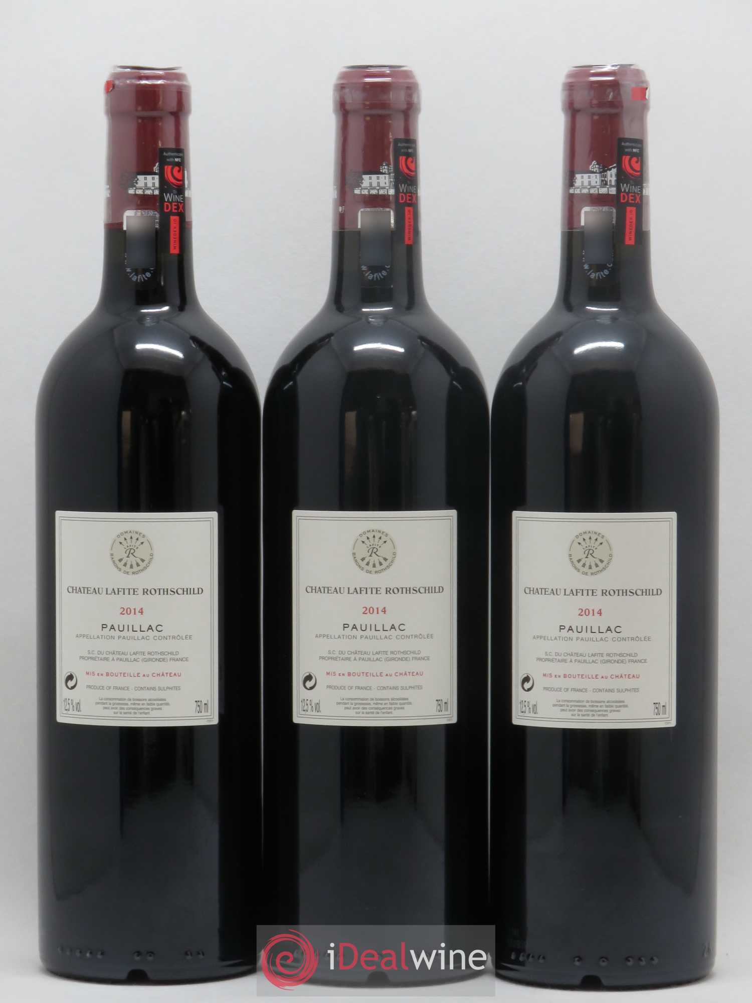 Château Lafite Rothschild 1er Grand Cru Classé 2014 - Lot de 3 bouteilles - 1