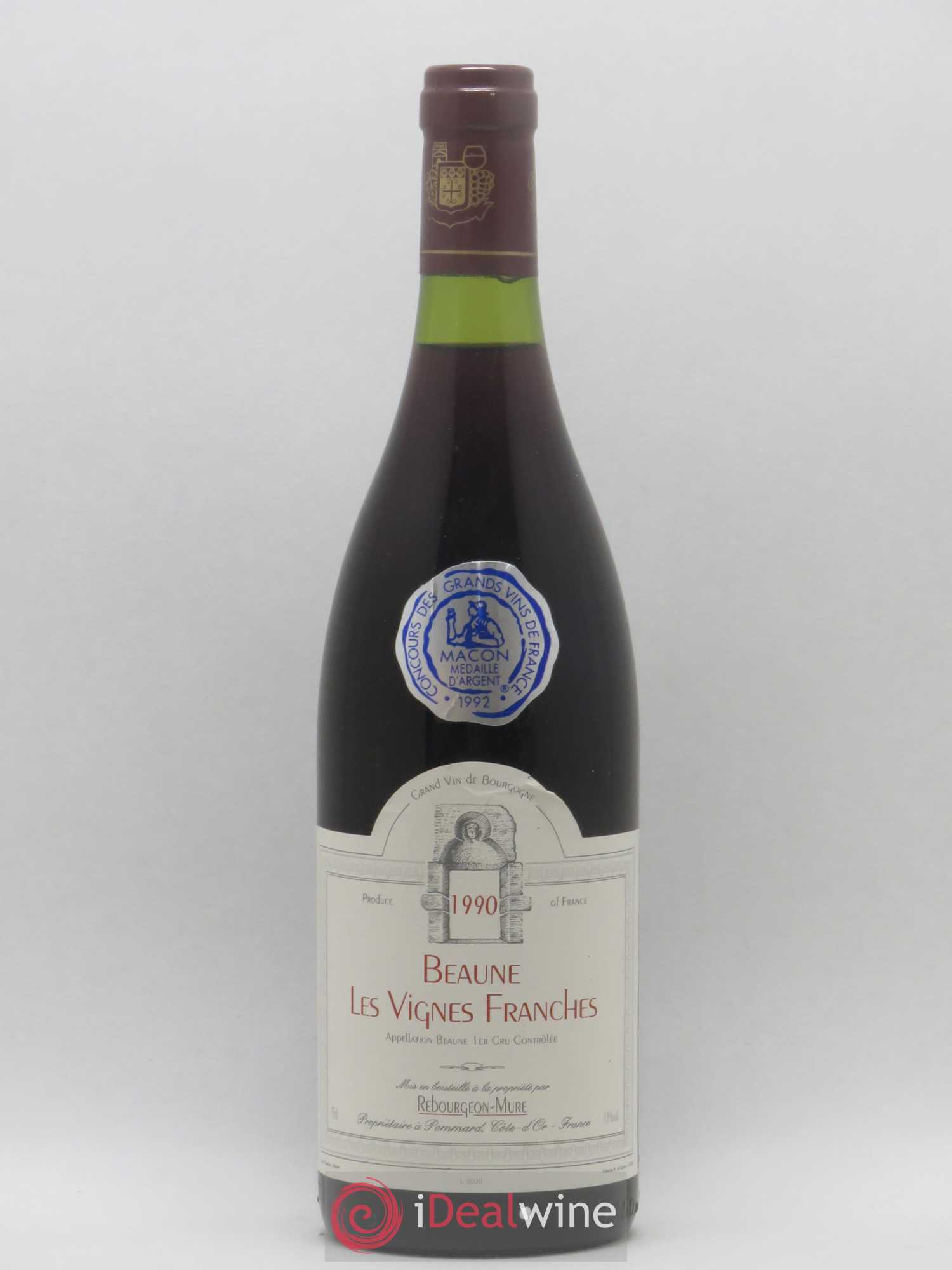 Beaune 1er Cru Les Vignes Franches Rebourgeon-Mure 1990 - Posten von 1 Flasche - 0