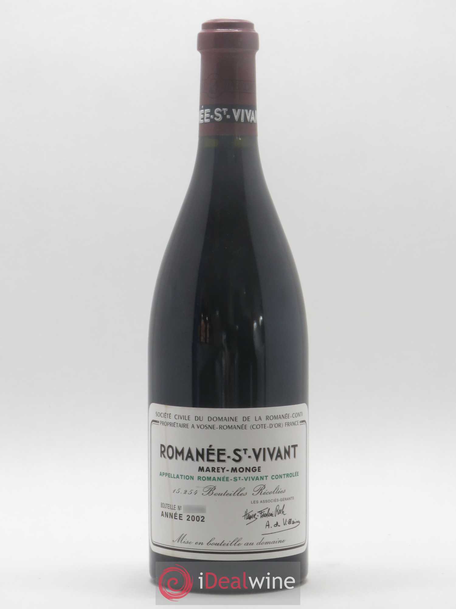 Romanée-Saint-Vivant Grand Cru Domaine de la Romanée-Conti 2002 - Lot de 1 bouteille - 0