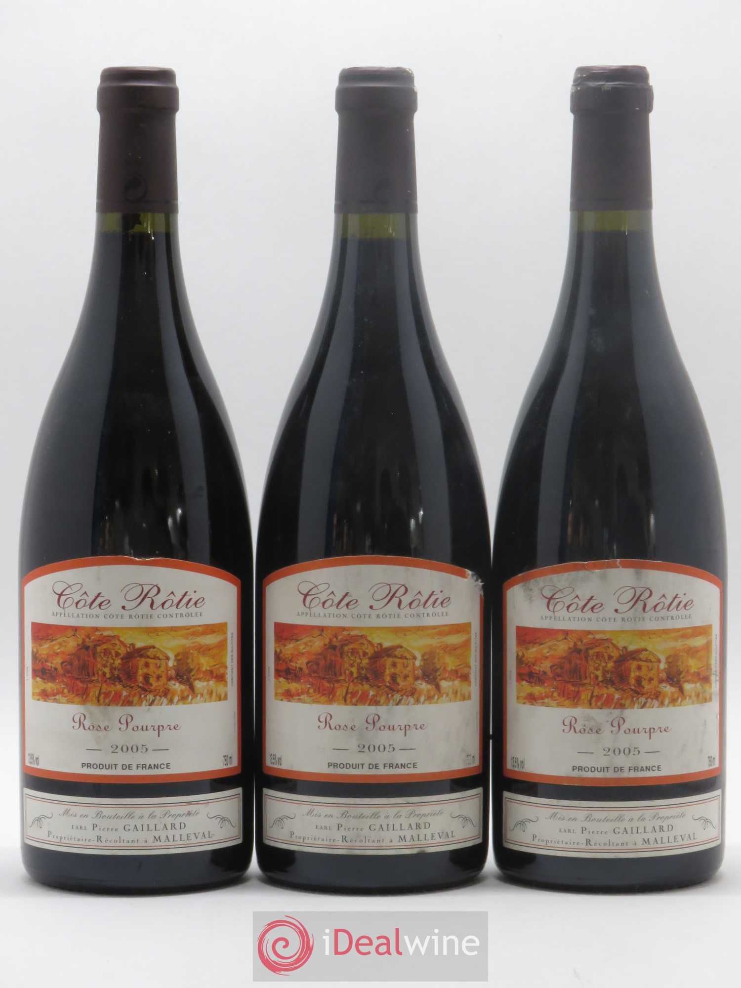 Côte-Rôtie Rose Pourpre Pierre Gaillard 2005 - Lot de 3 bouteilles - 0