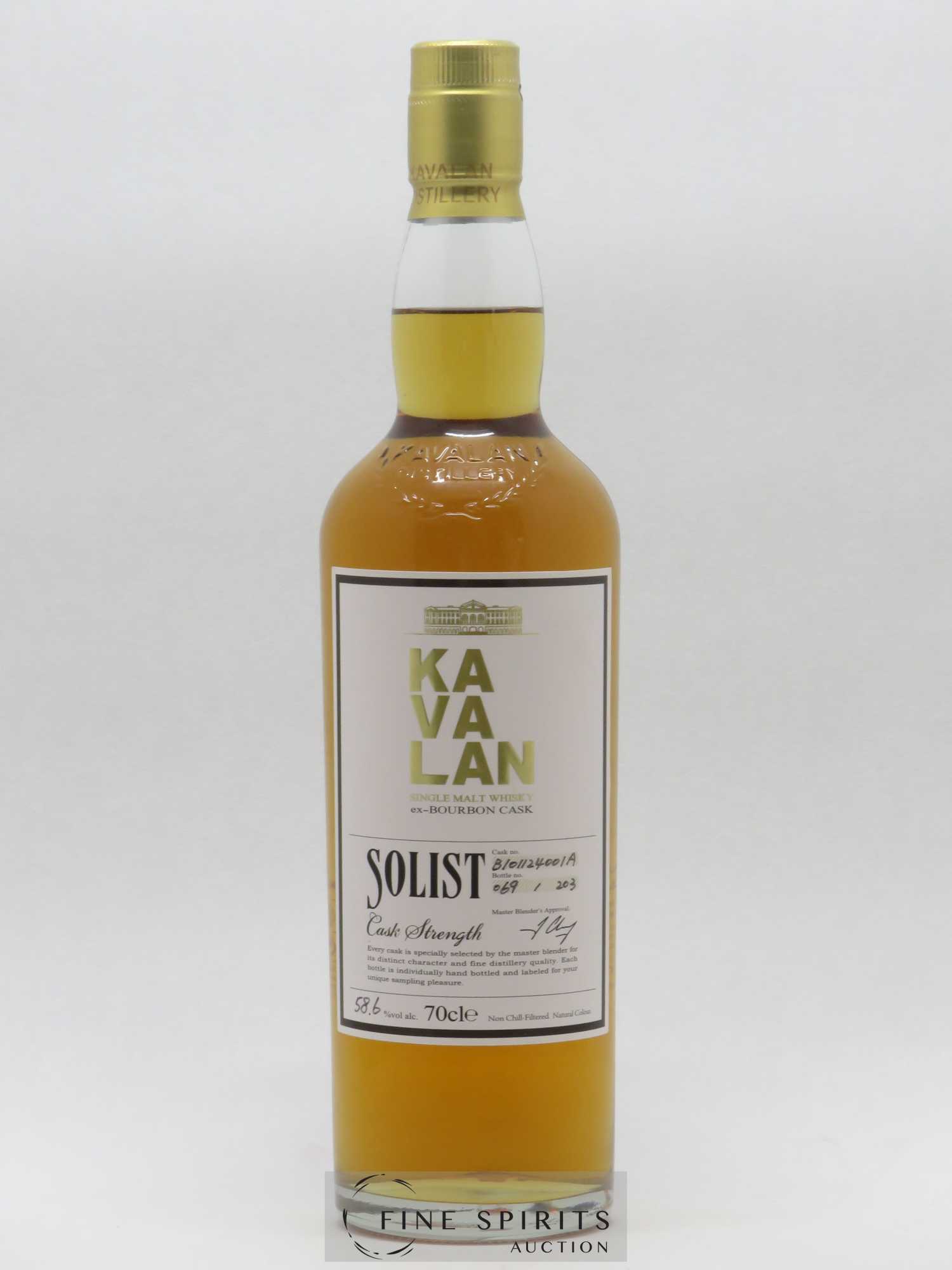 Kavalan Of. Solist ex-Bourbon Cask Cask n°B101124001A - bottled 2016 Cask Strength No.069 - Posten von 1 Flasche - 1