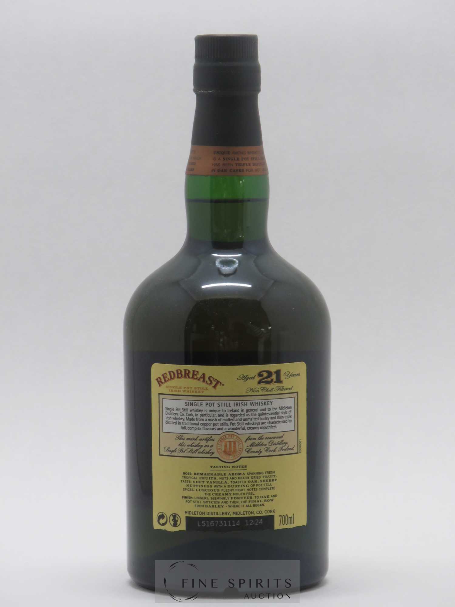 Redbreast 21 years Of. Single Pot Still Oak Casks - Lot de 1 bouteille - 1