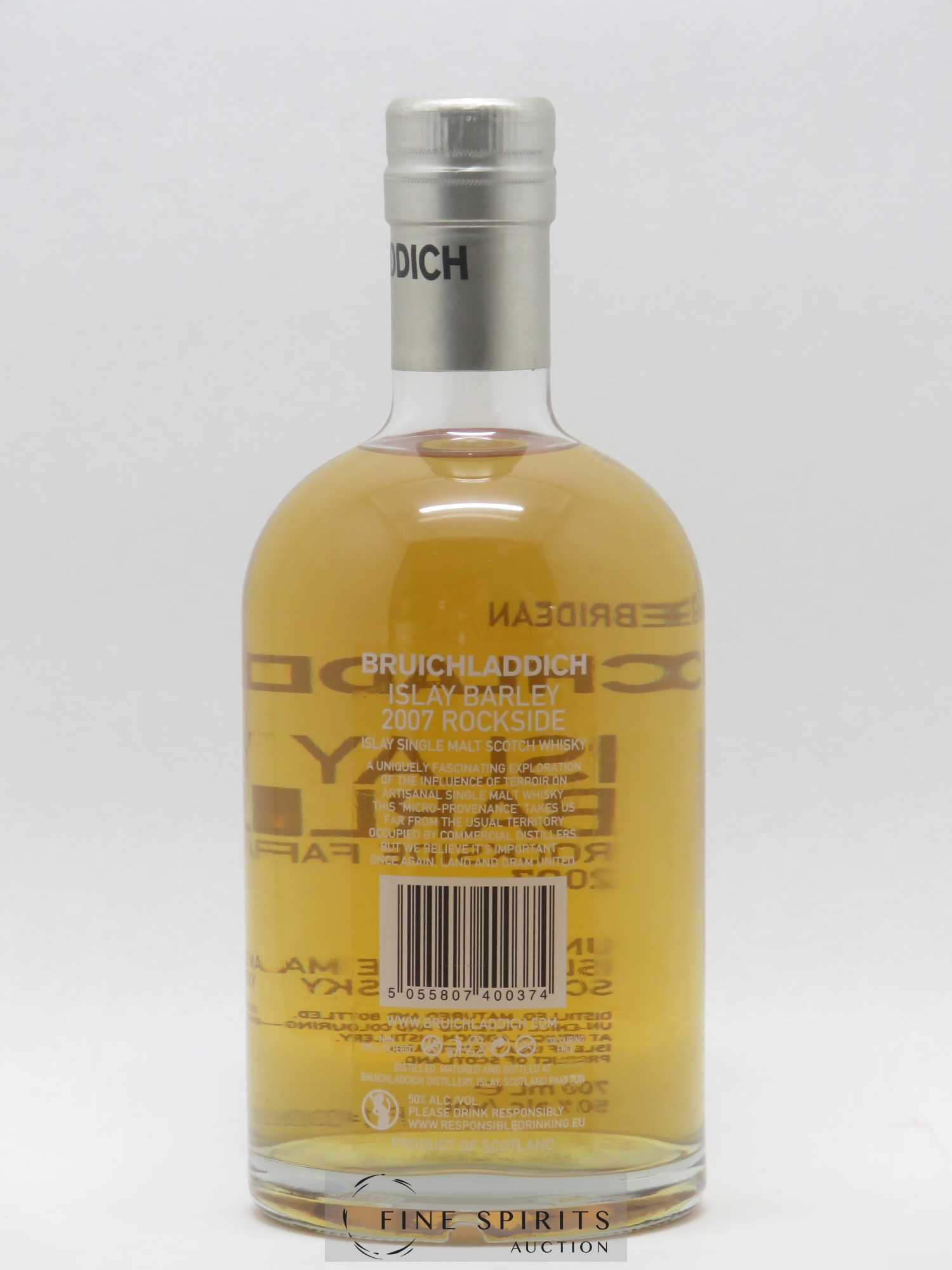 Bruichladdich 2007 Of. Islay Barley - Rockside Farm Unpeated - Posten von 1 Flasche - 1
