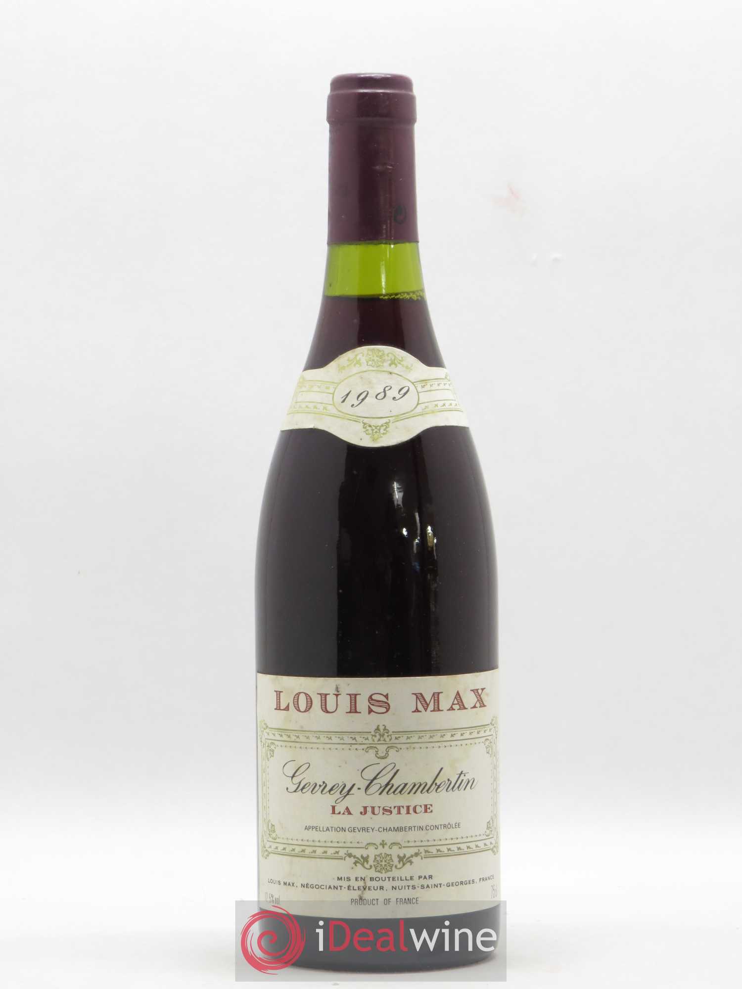 Gevrey-Chambertin La Justice Louis Max 1989 - Posten von 1 Flasche - 0