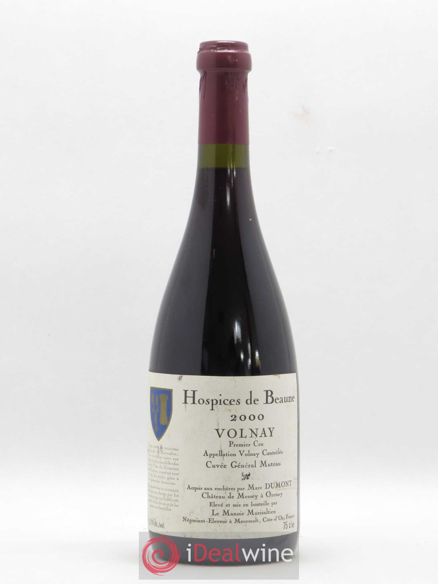 Volnay 1er Cru Hospices De Beaune Cuvée General Muteau Marc Dumont 2000 - Posten von 1 Flasche - 0