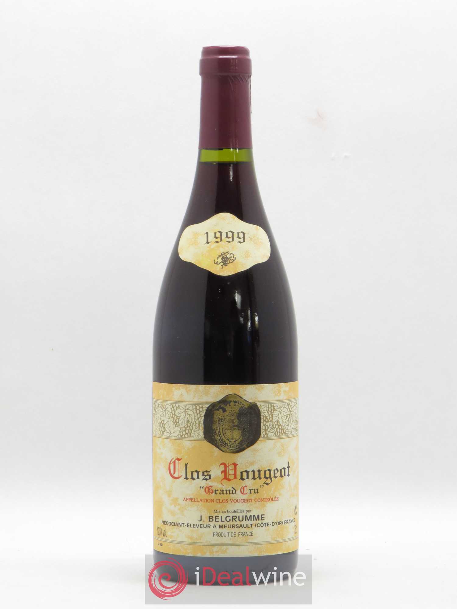 Clos de Vougeot Grand Cru Belgrumme 1999 - Lot de 1 bouteille - 0