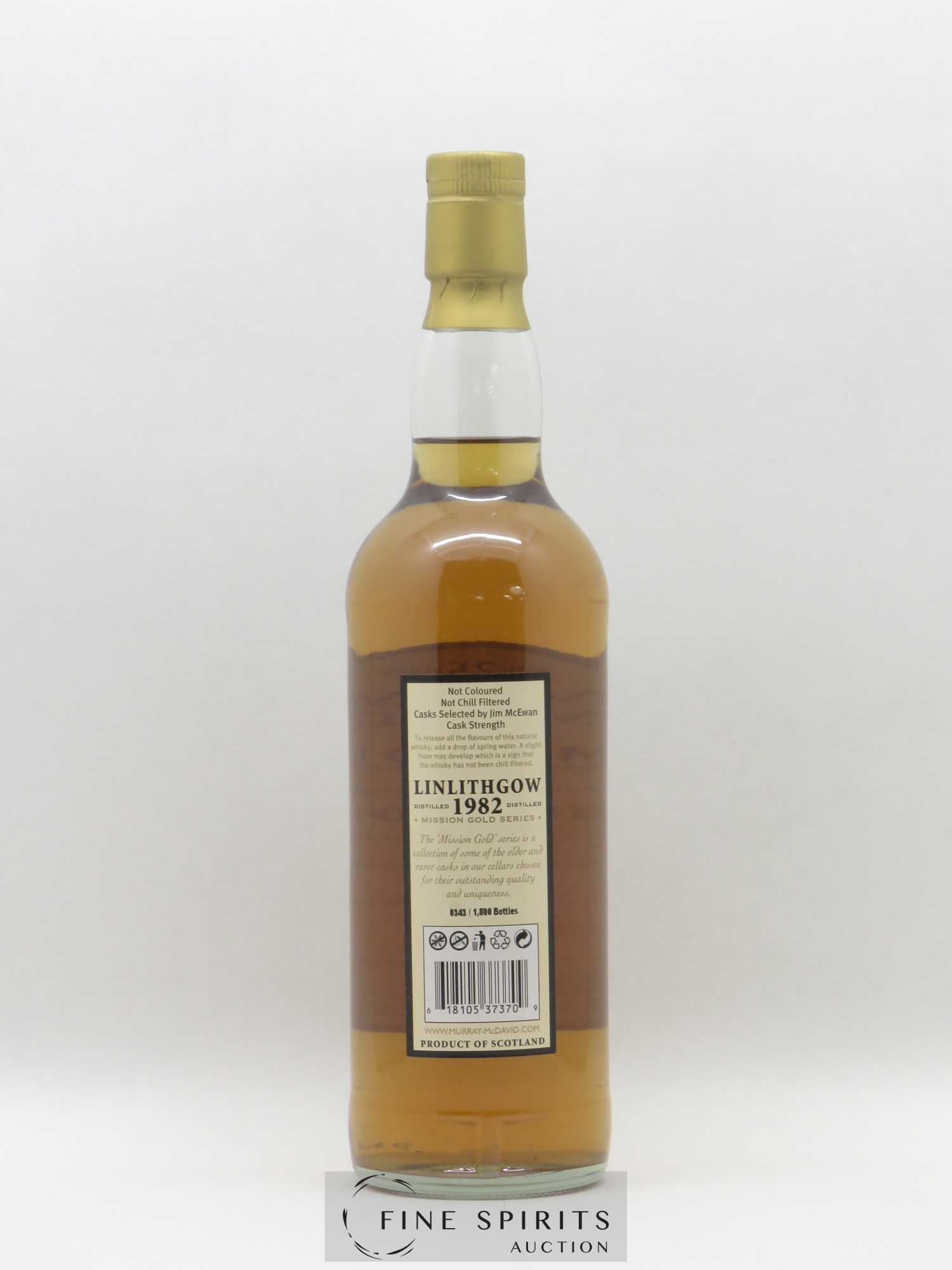 Linlithgow 25 years 1982 Murray Mc David Mission Gold Series Bourbon Cask - bottled 2007 Limited Edition 70CL - Lot de 1 bouteille - 2