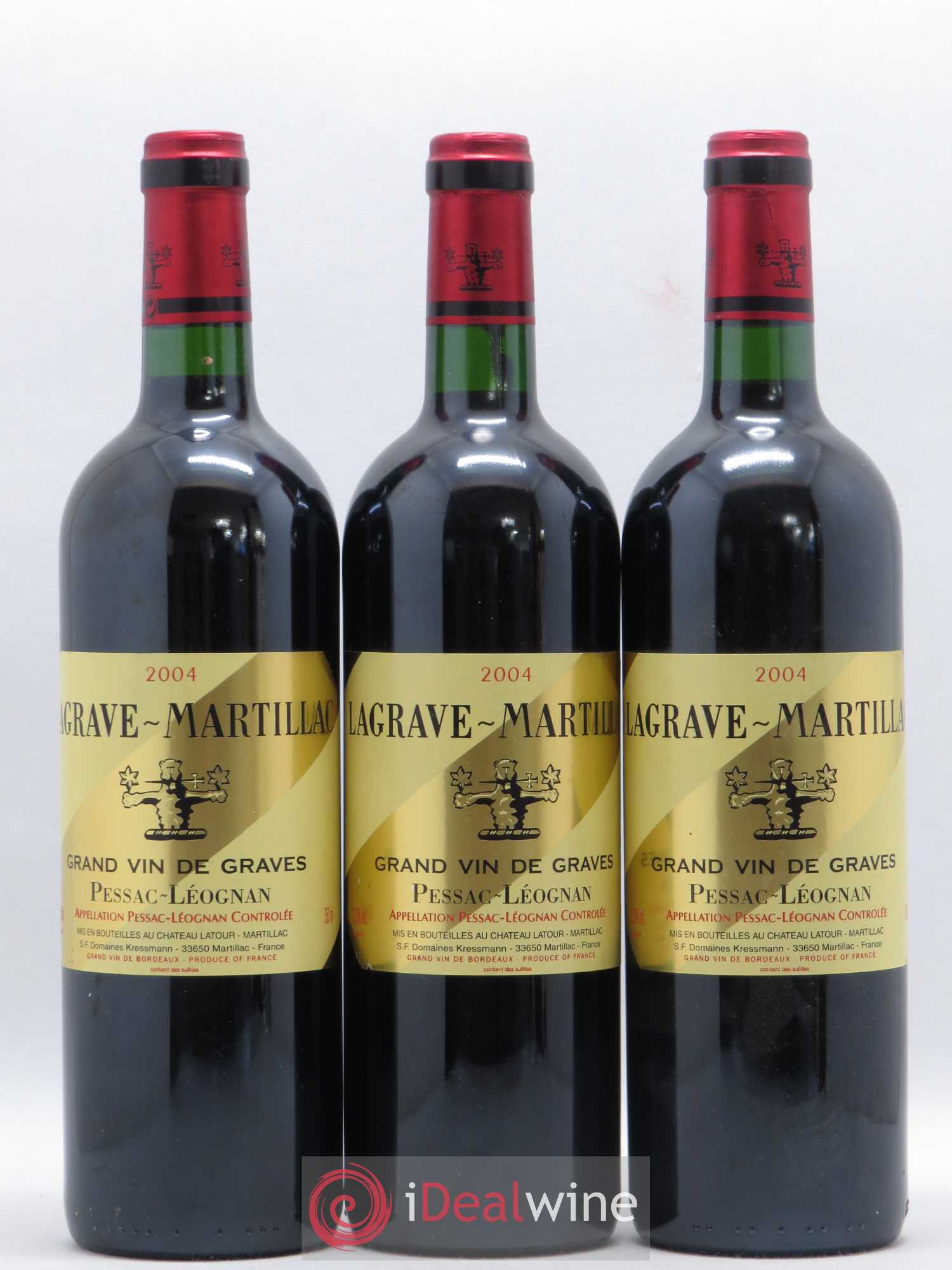 Lagrave Martillac Second Vin 2004 - Lot de 3 bouteilles - 0