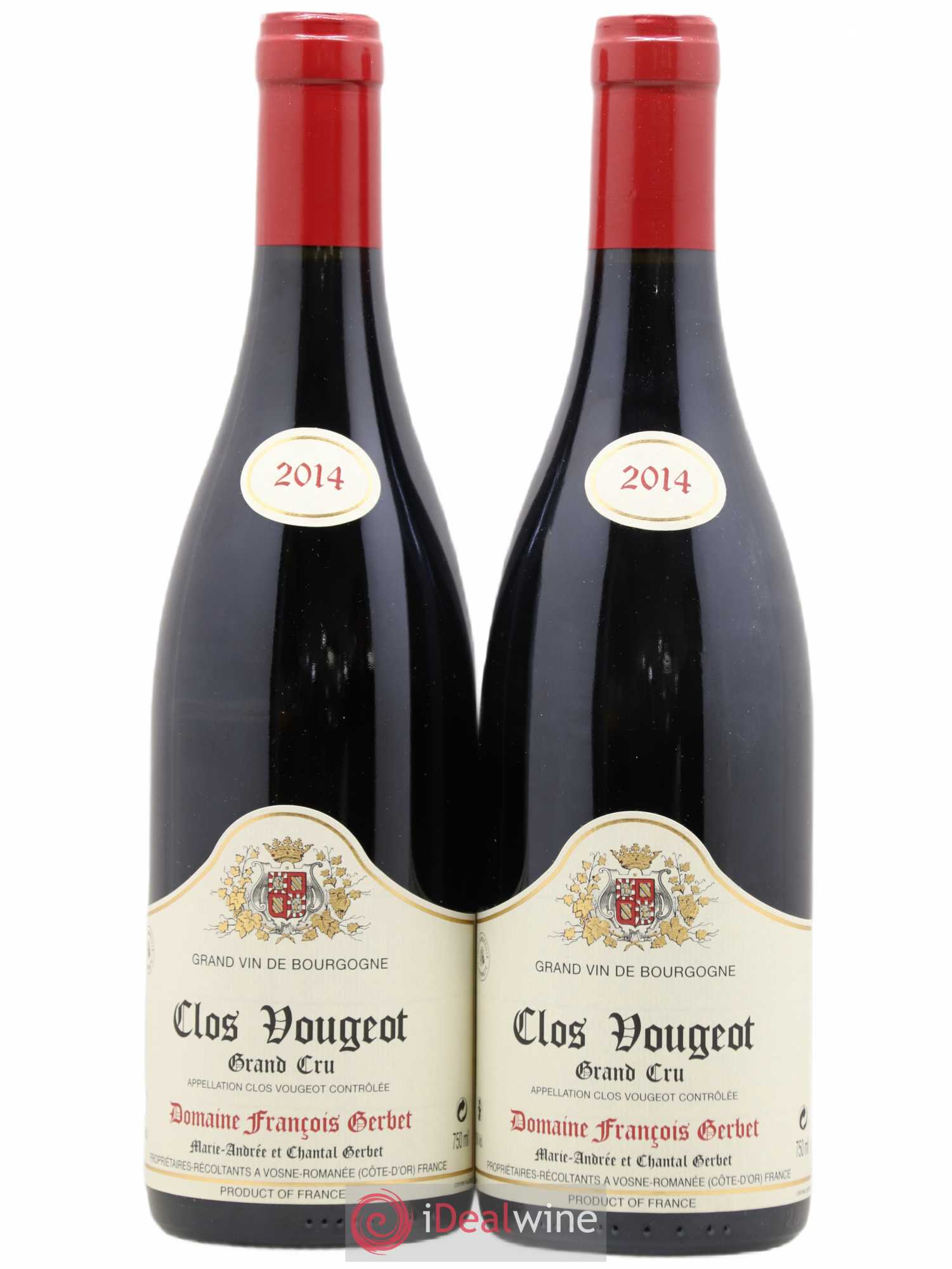 Clos de Vougeot Grand Cru François Gerbet 2014 - Lot of 2 bottles - 0