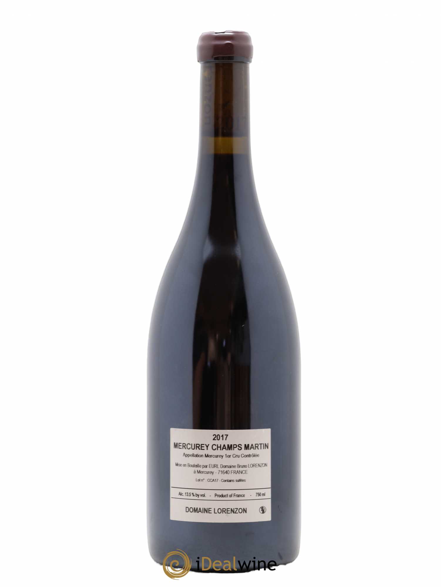 Mercurey 1er Cru Carline Clos des Champs Martin Domaine Lorenzon 2017 - Posten von 1 Flasche - 1
