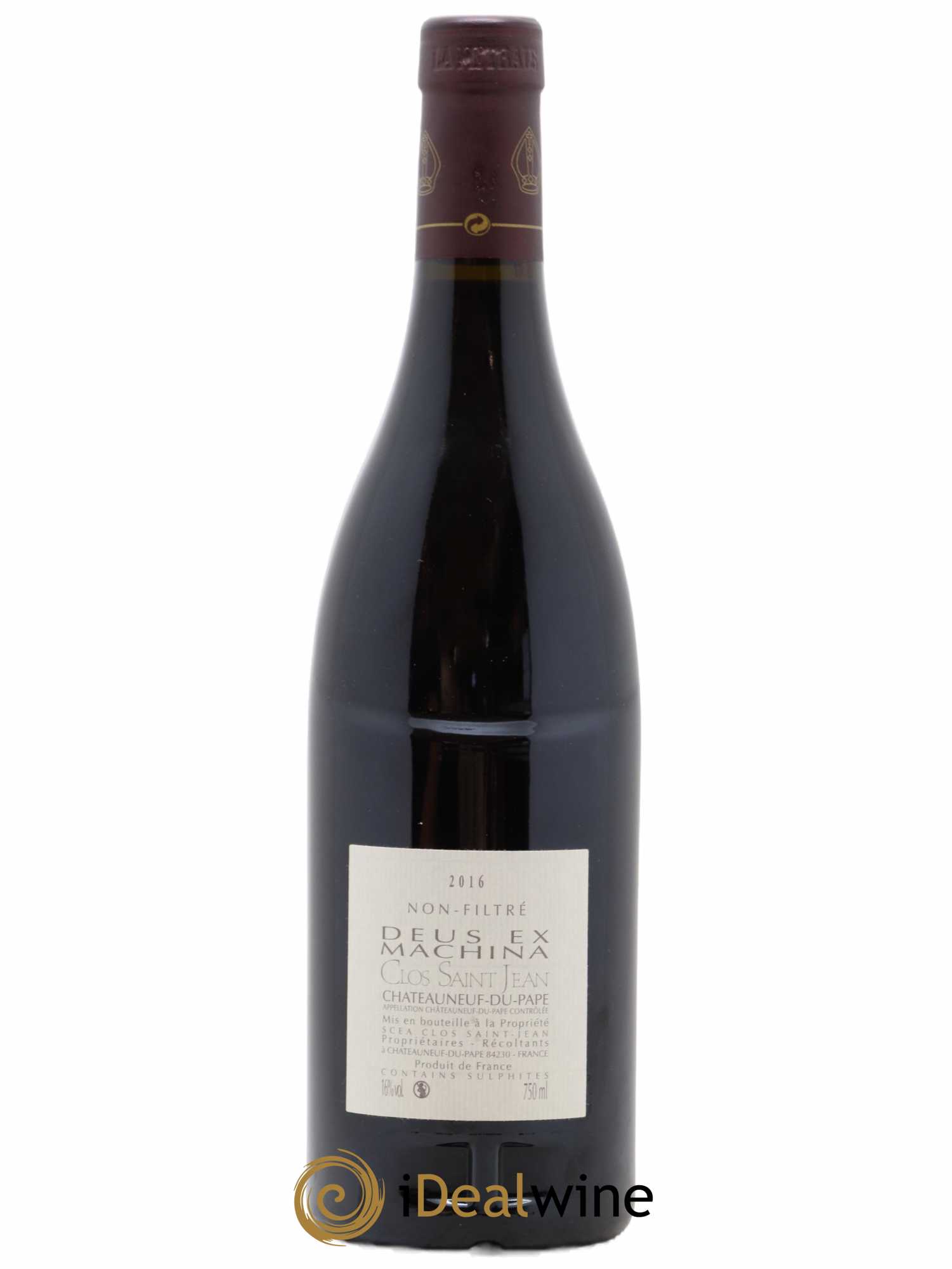 Châteauneuf-du-Pape Clos Saint-Jean Deus Ex Machina Pascal et Vincent Maurel 2016 - Lot de 1 bouteille - 1