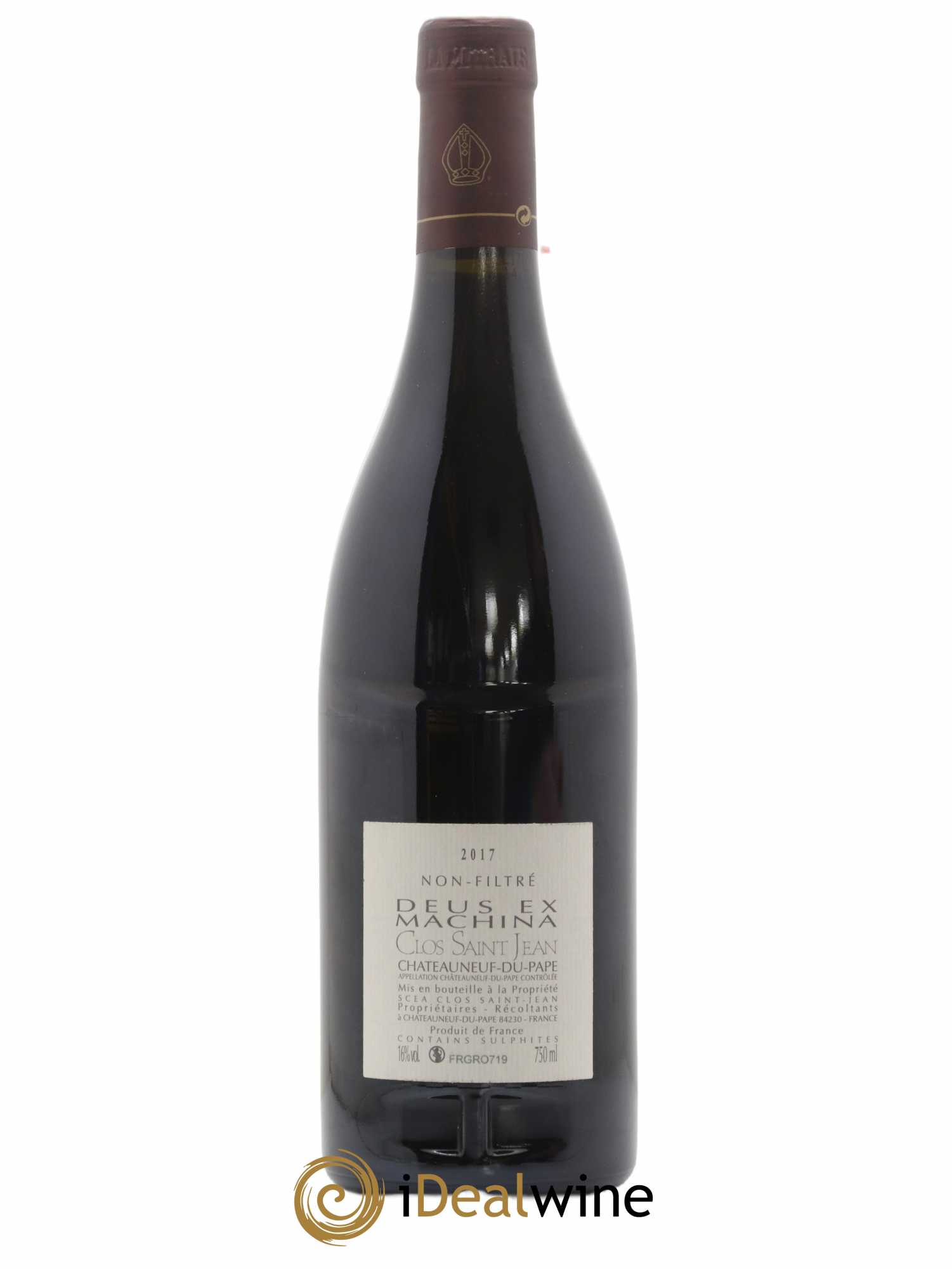 Châteauneuf-du-Pape Clos Saint-Jean Deus Ex Machina Pascal et Vincent Maurel 2017 - Lot de 1 bouteille - 1