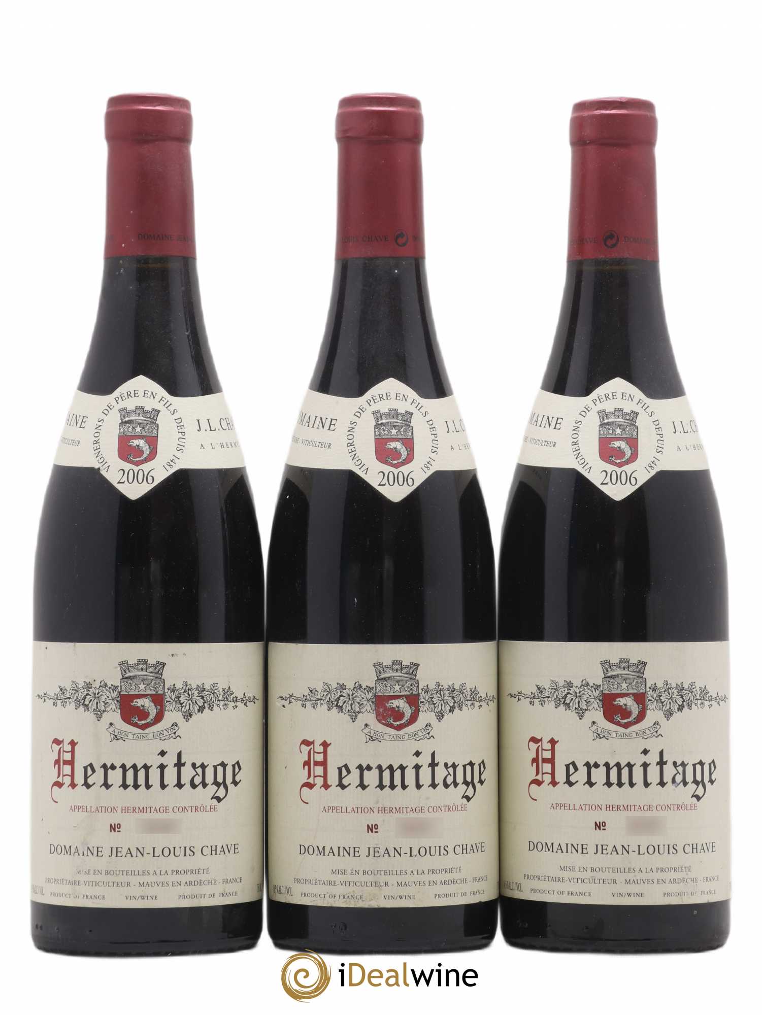 Hermitage Jean-Louis Chave 2006 - Lot de 3 bouteilles - 0
