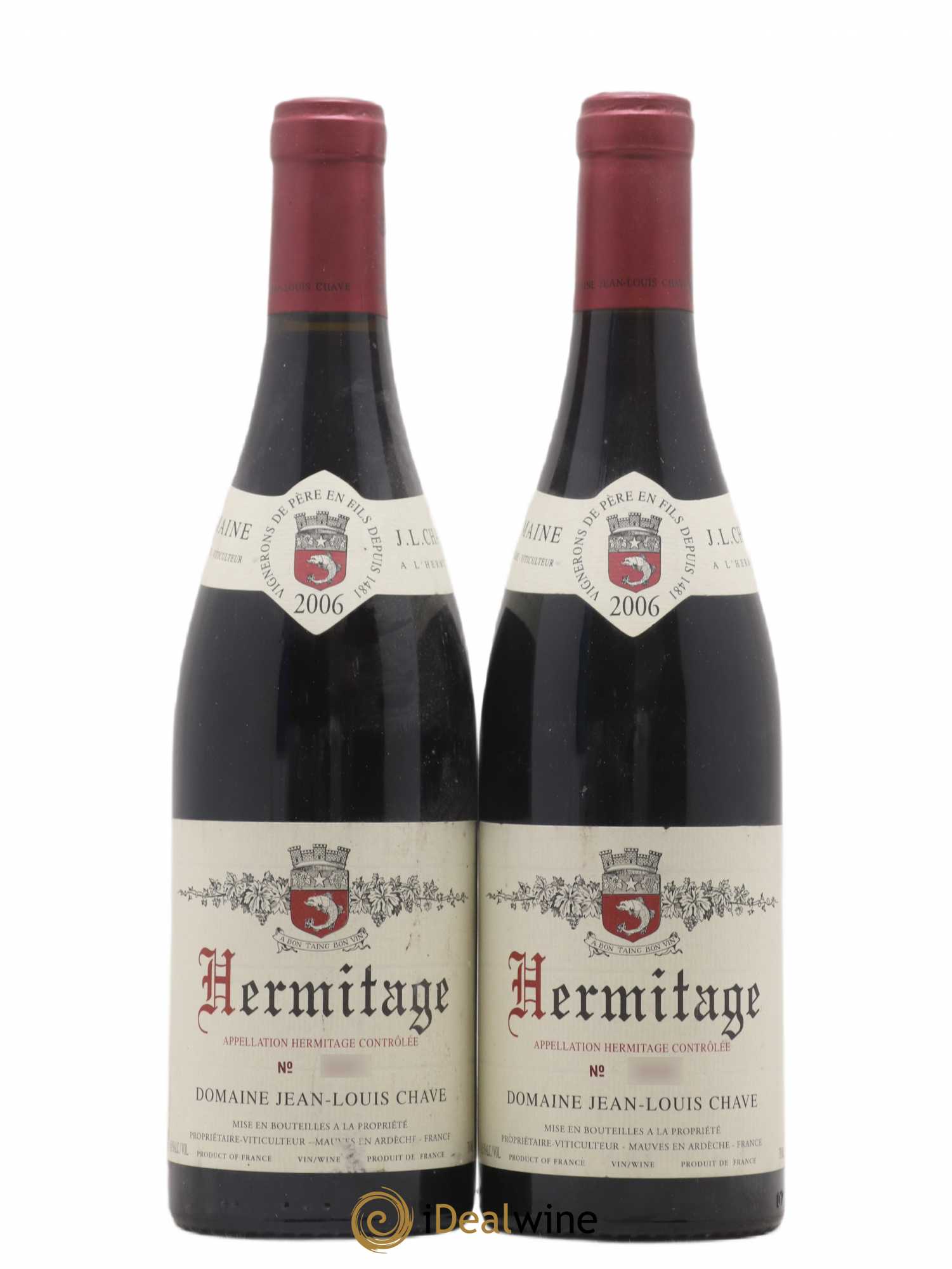 Hermitage Jean-Louis Chave 2006 - Lot de 2 bouteilles - 0