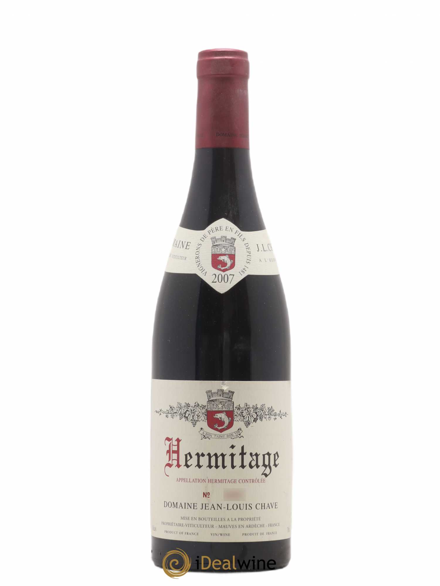 Hermitage Jean-Louis Chave 2007 - Lot de 1 bouteille - 0