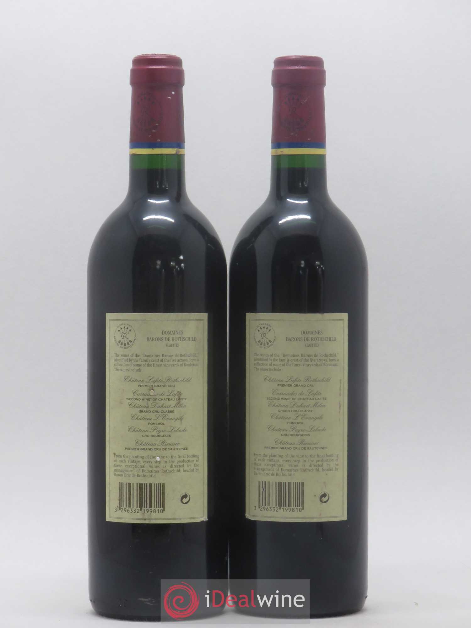 Carruades de Lafite Rothschild Second Vin 1998 - Lot de 2 bouteilles - 1