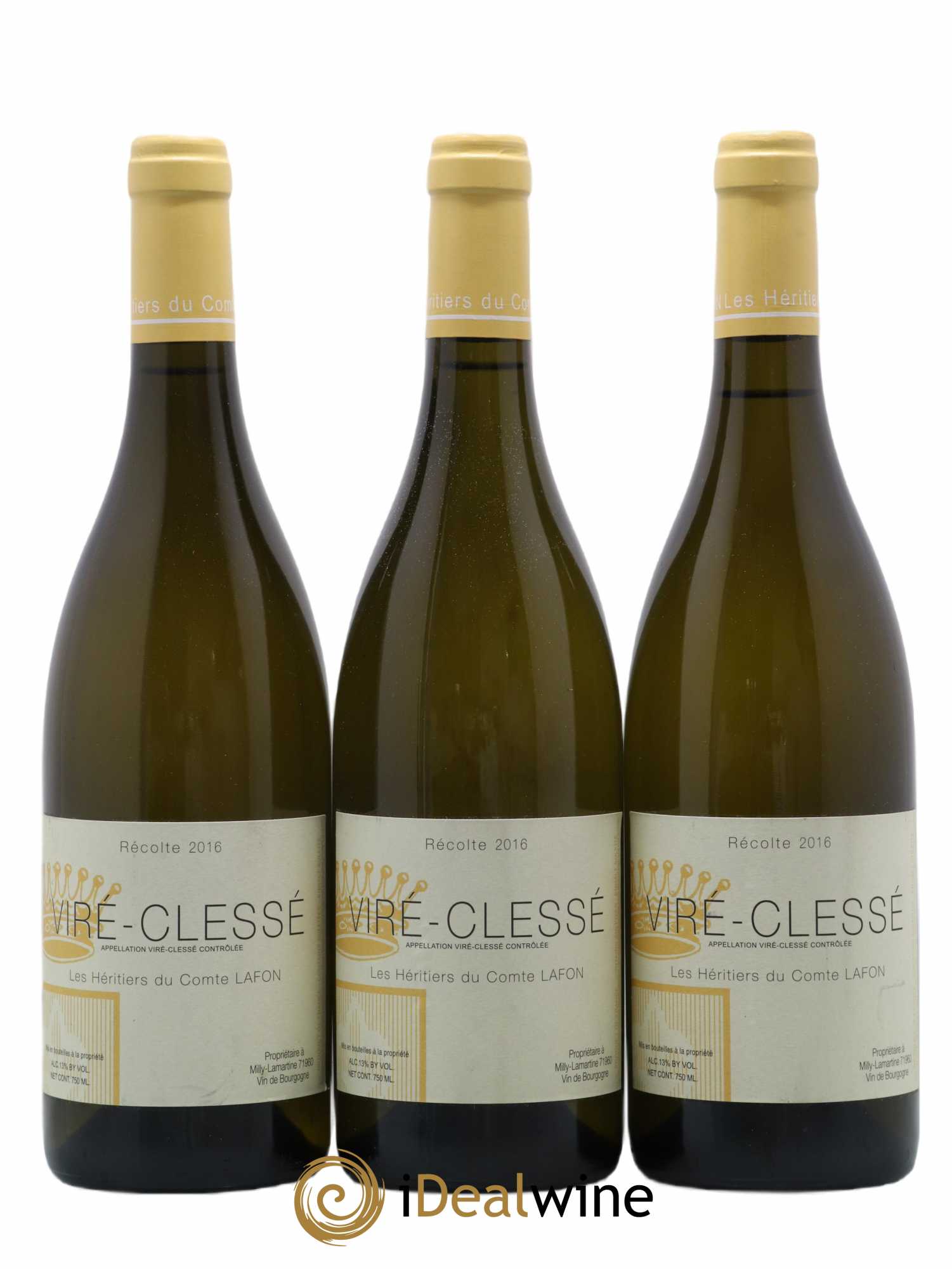 Viré-Clessé Héritiers du Comte Lafon (Domaine des) 2016 - Lot de 3 bouteilles - 0