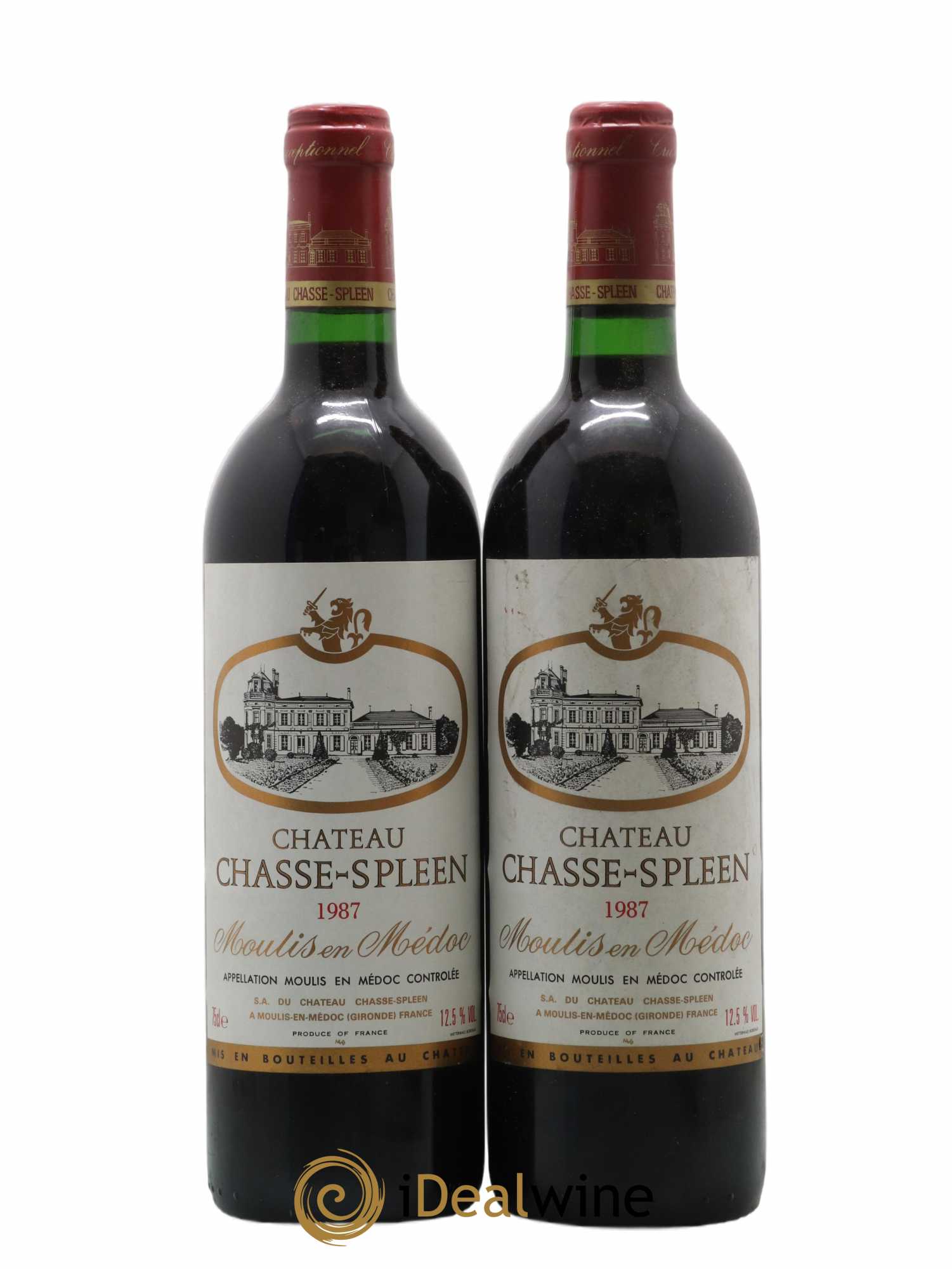 Château Chasse Spleen 1987 - Lot de 2 bouteilles - 0