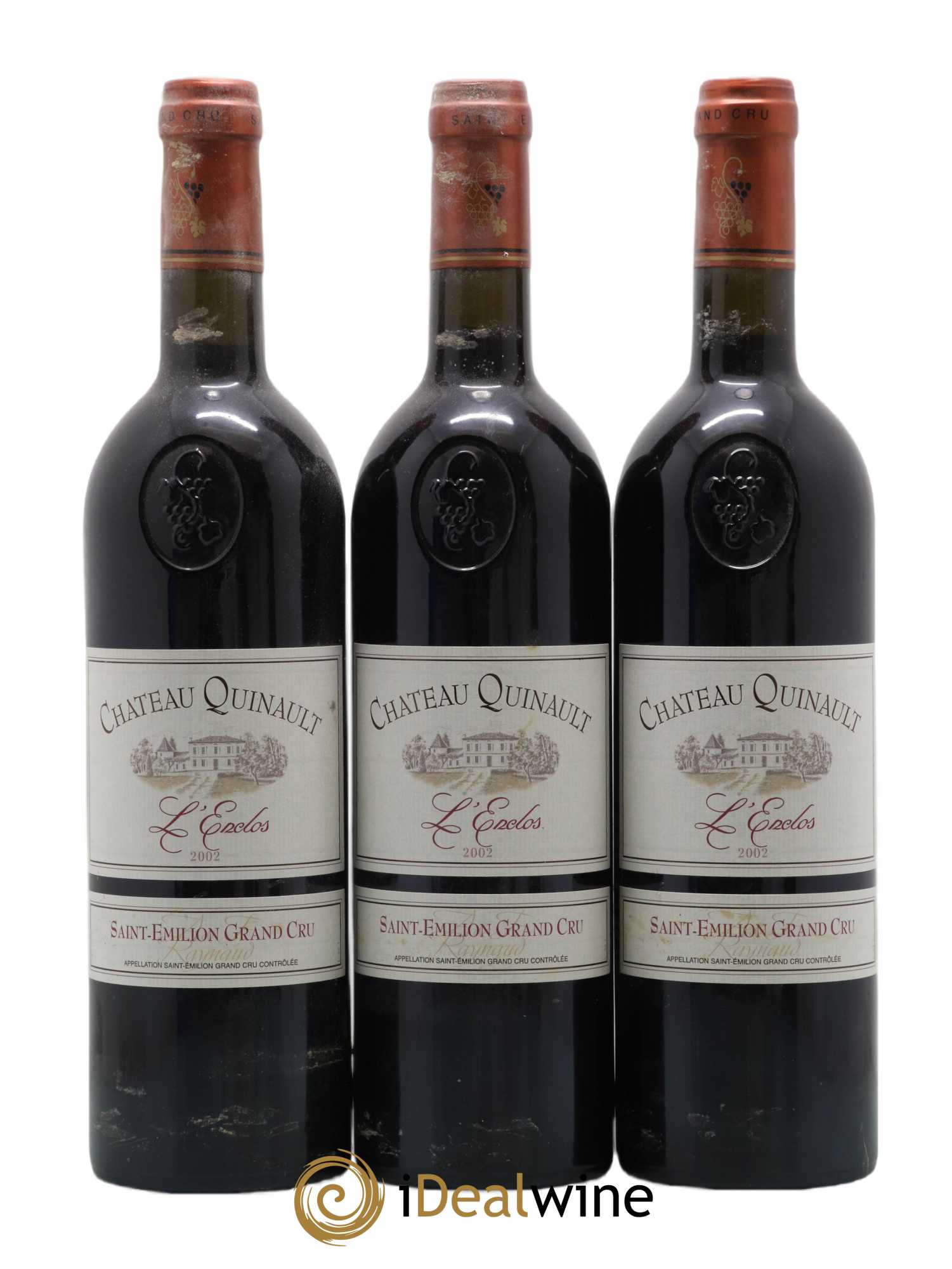 Château Quinault L'Enclos 2002 - Lot de 3 bouteilles - 0