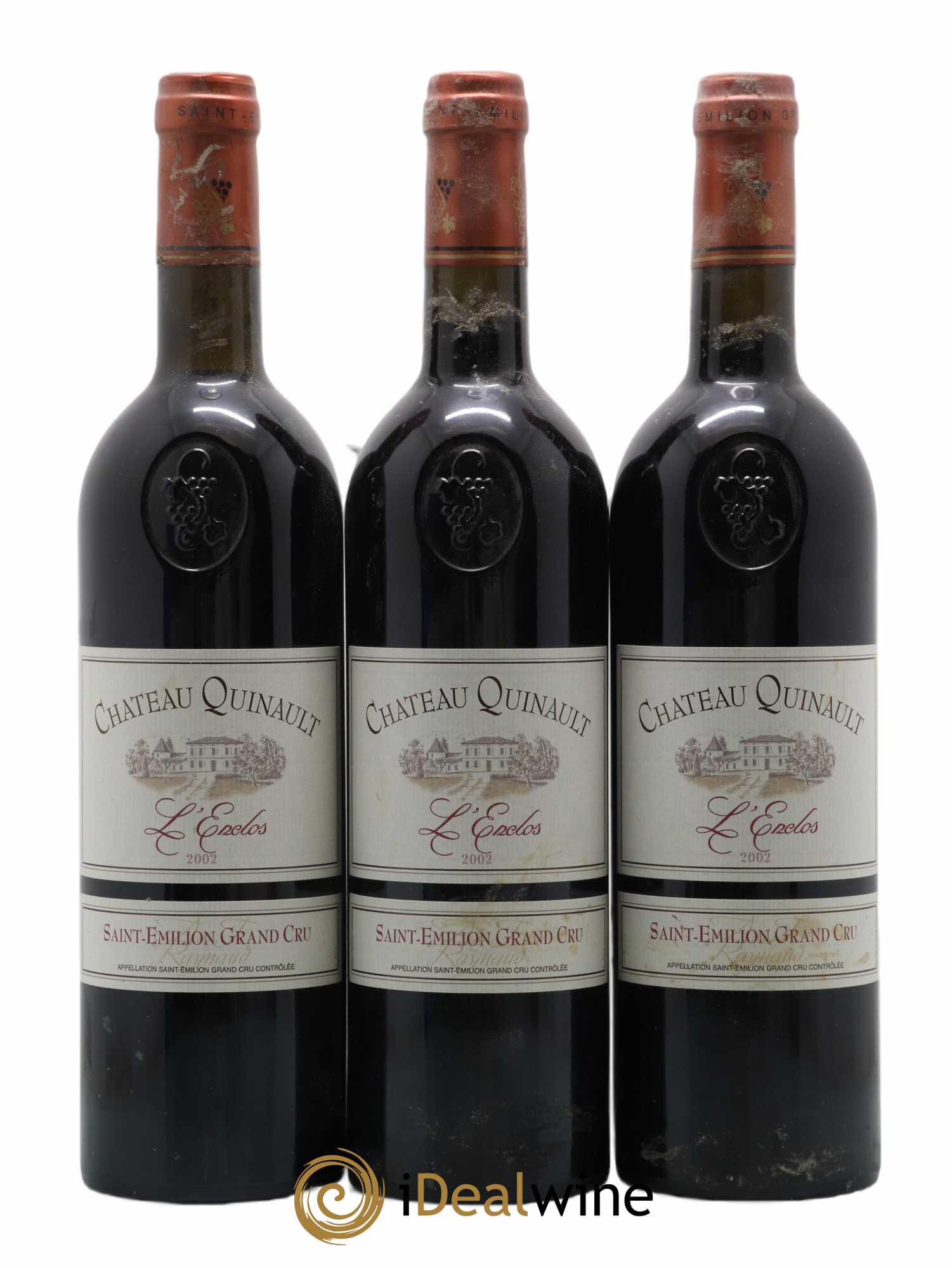 Château Quinault L'Enclos 2002 - Lot de 3 bouteilles - 0