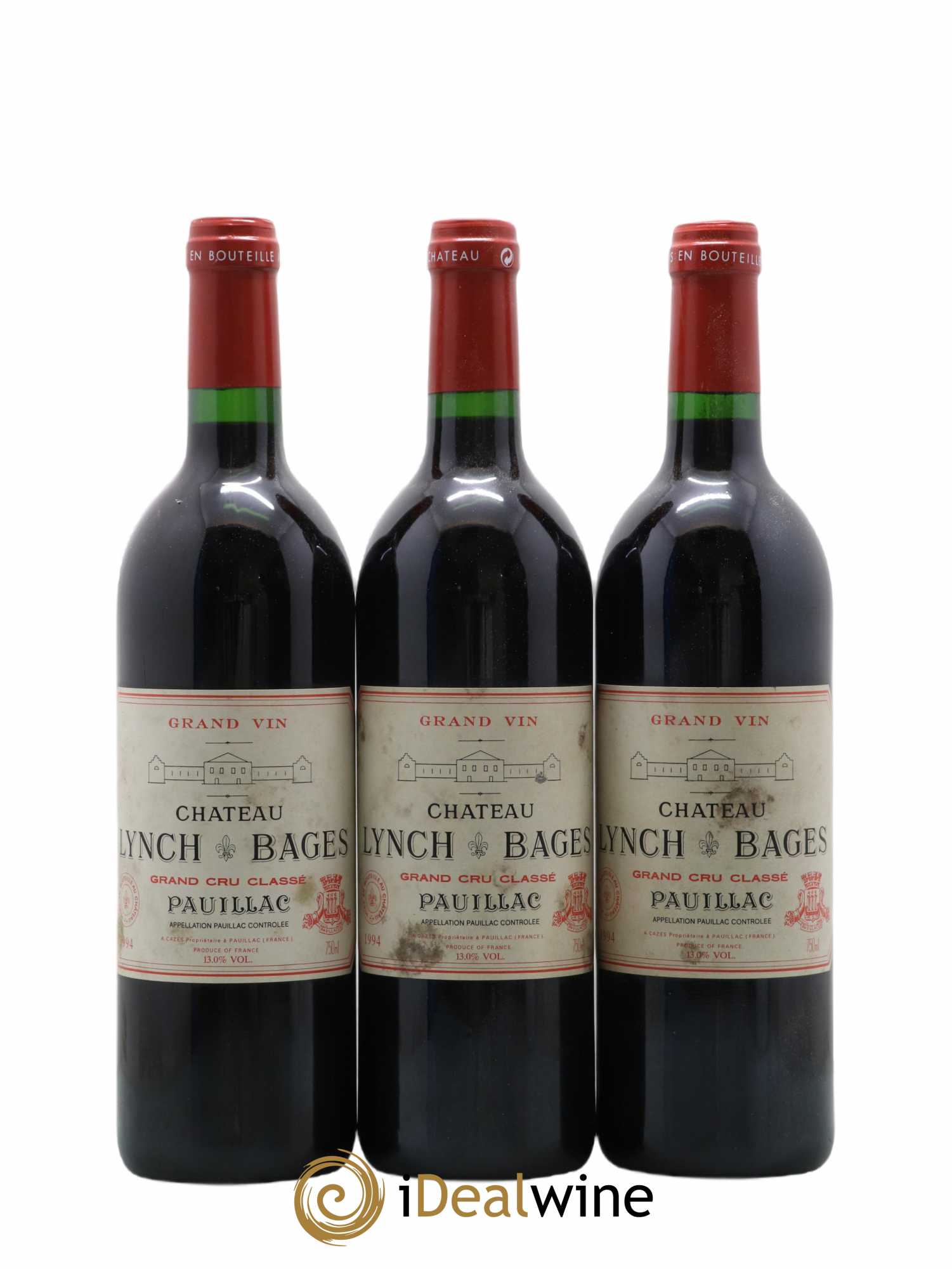 Château Lynch Bages 5ème Grand Cru Classé 1994 - Lot de 3 bouteilles - 0