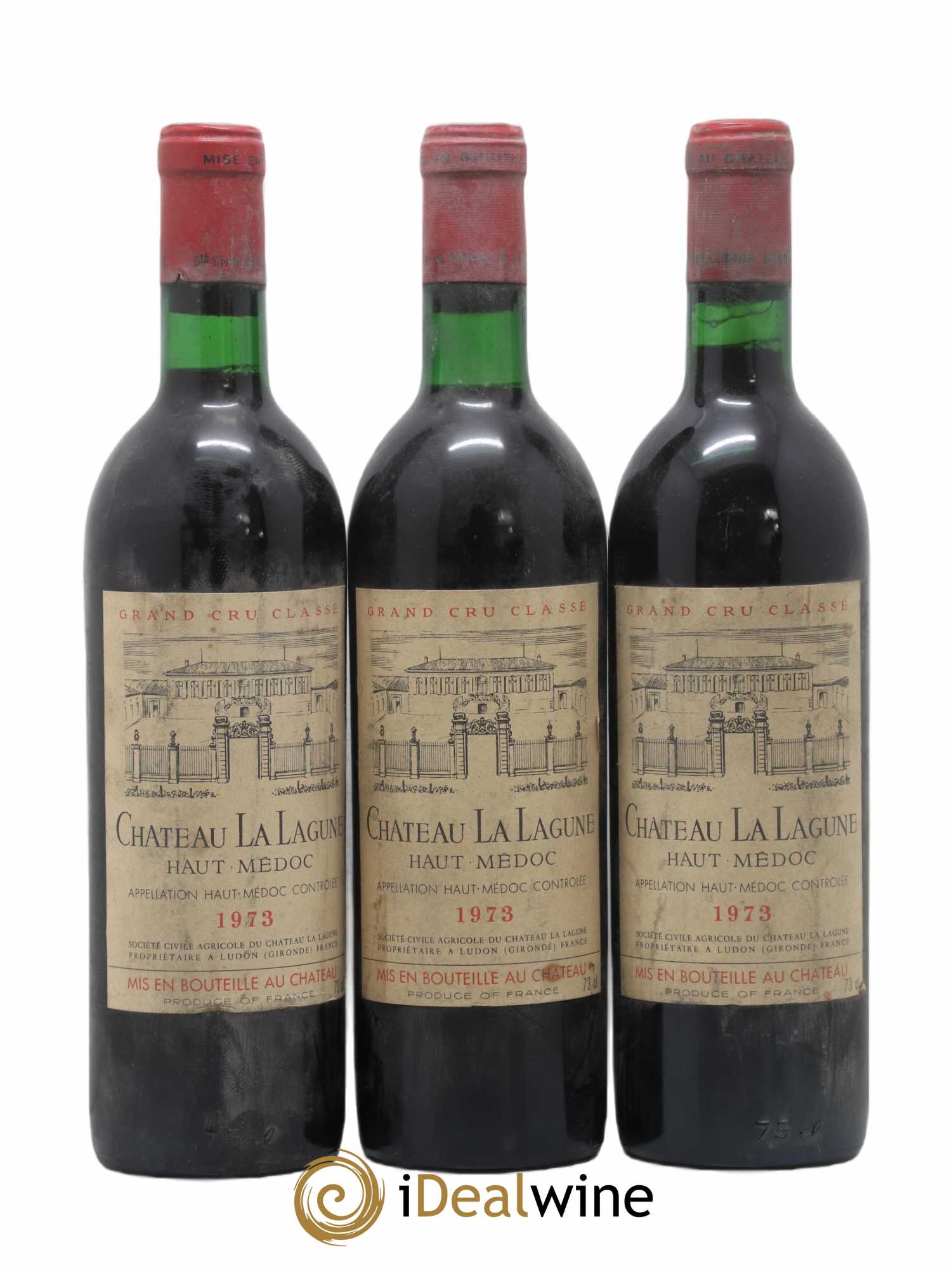 Château la Lagune 3ème Grand Cru Classé 1973 - Lot de 3 bouteilles - 0