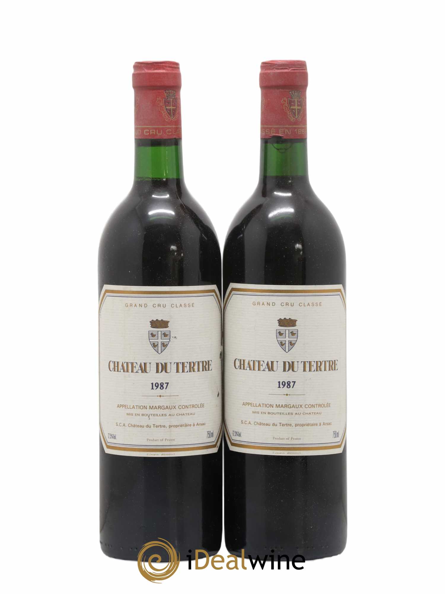 Château du Tertre 5ème Grand Cru Classé 1987 - Lot de 2 bouteilles - 0