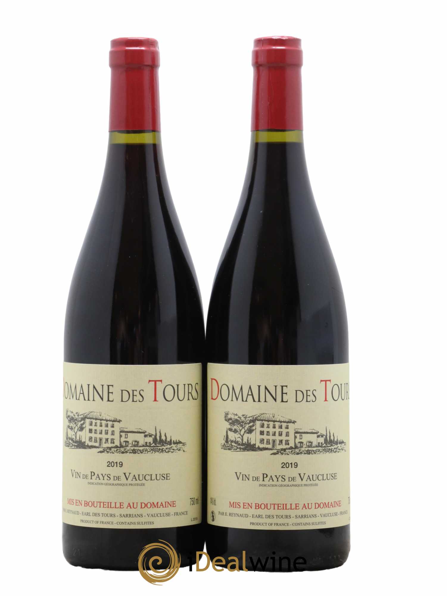 Vaucluse (Vin de Pays de Vaucluse) Domaine des Tours Emmanuel Reynaud 2019 - Lot de 2 bouteilles - 0