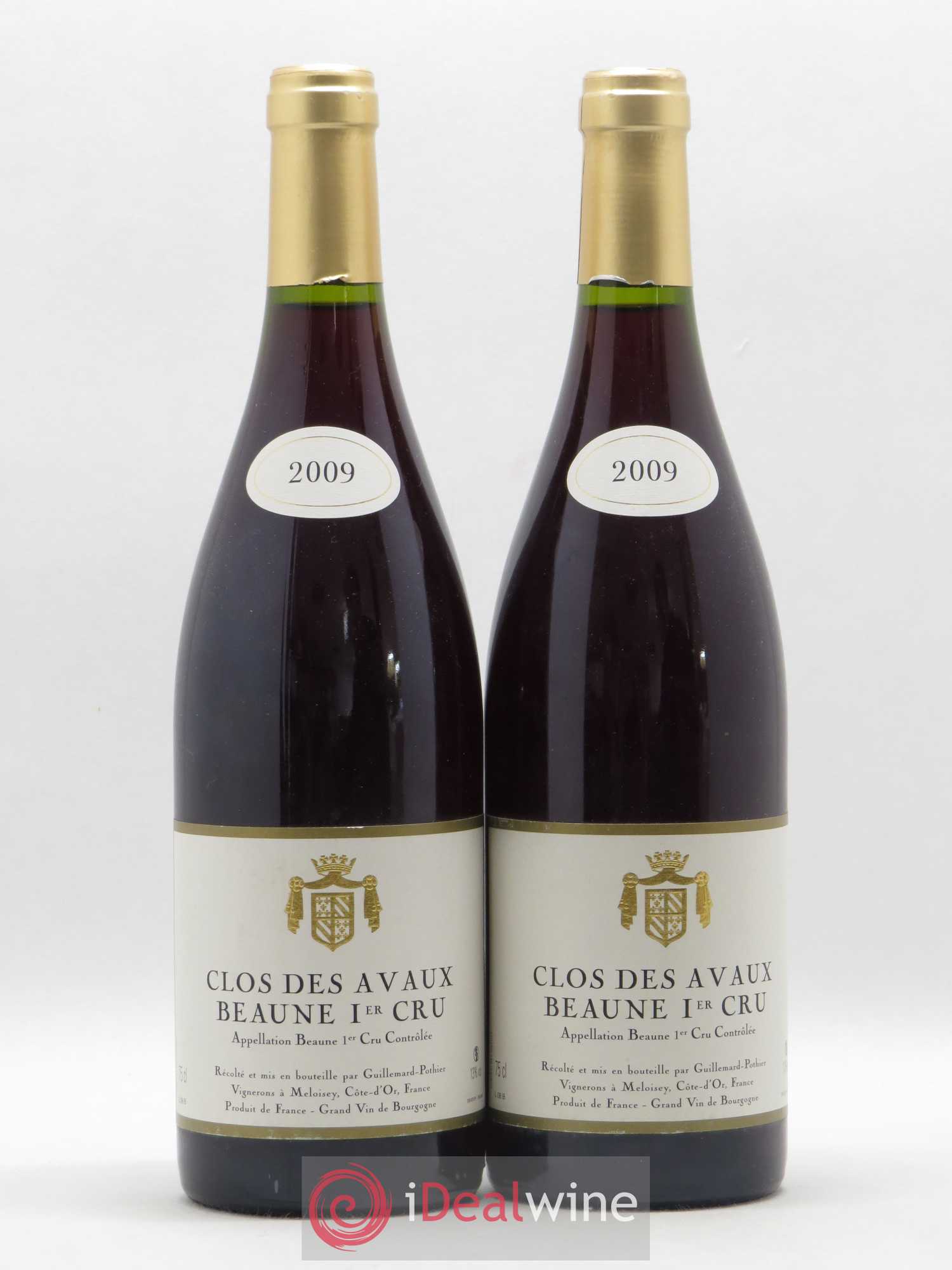 Beaune 1er Cru Clos des Avaux Domaine Guillemard-Pothier 2009 - Posten von 2 Flaschen - 0