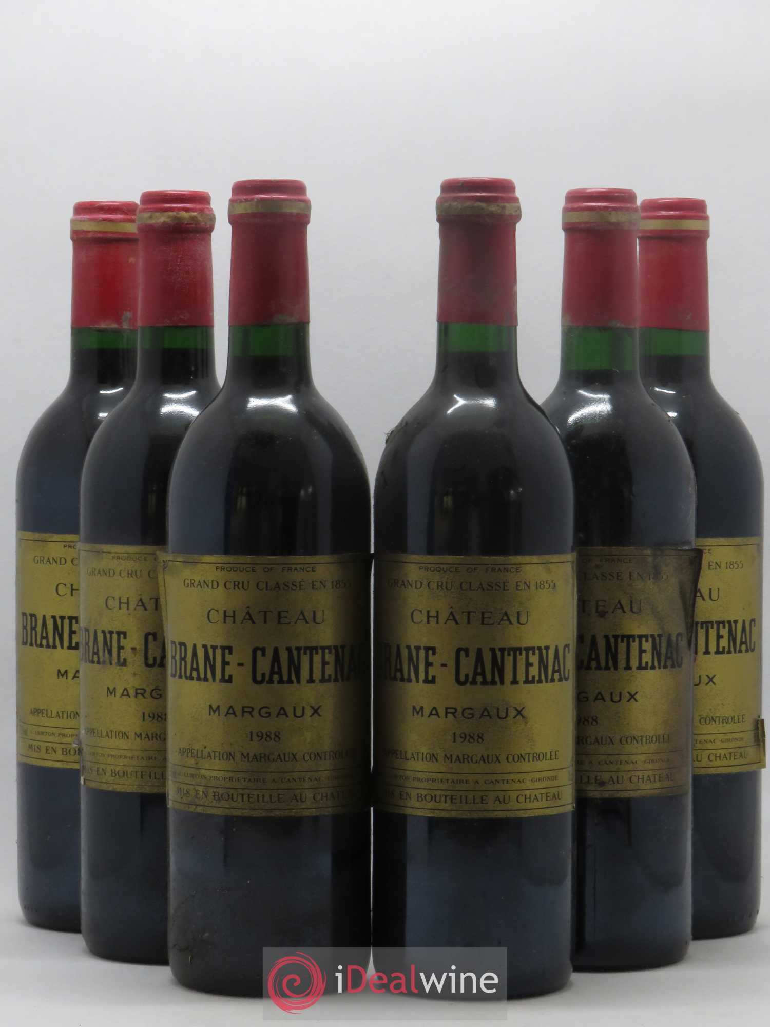 Château Brane Cantenac 2ème Grand Cru Classé 1988 - Lot de 6 bouteilles - 0