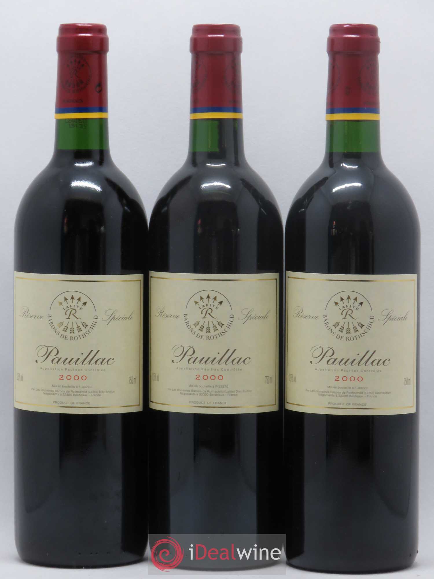Pauillac Réserve Spéciale Barons de Rothschild 2000 - Lot de 12 bouteilles - 1
