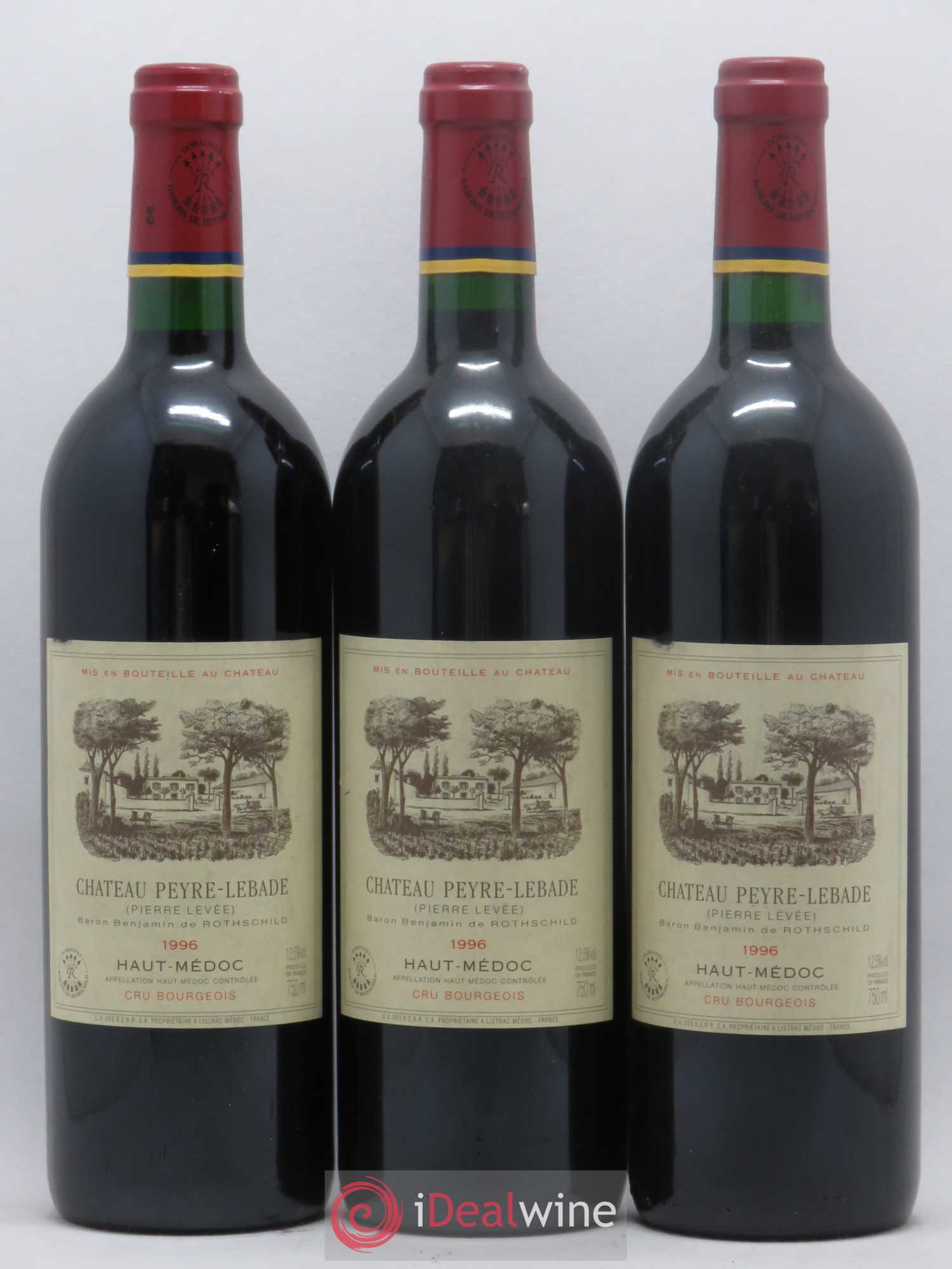 Haut Médoc Château Peyre Lebade 1996 - Posten von 3 Flaschen - 0