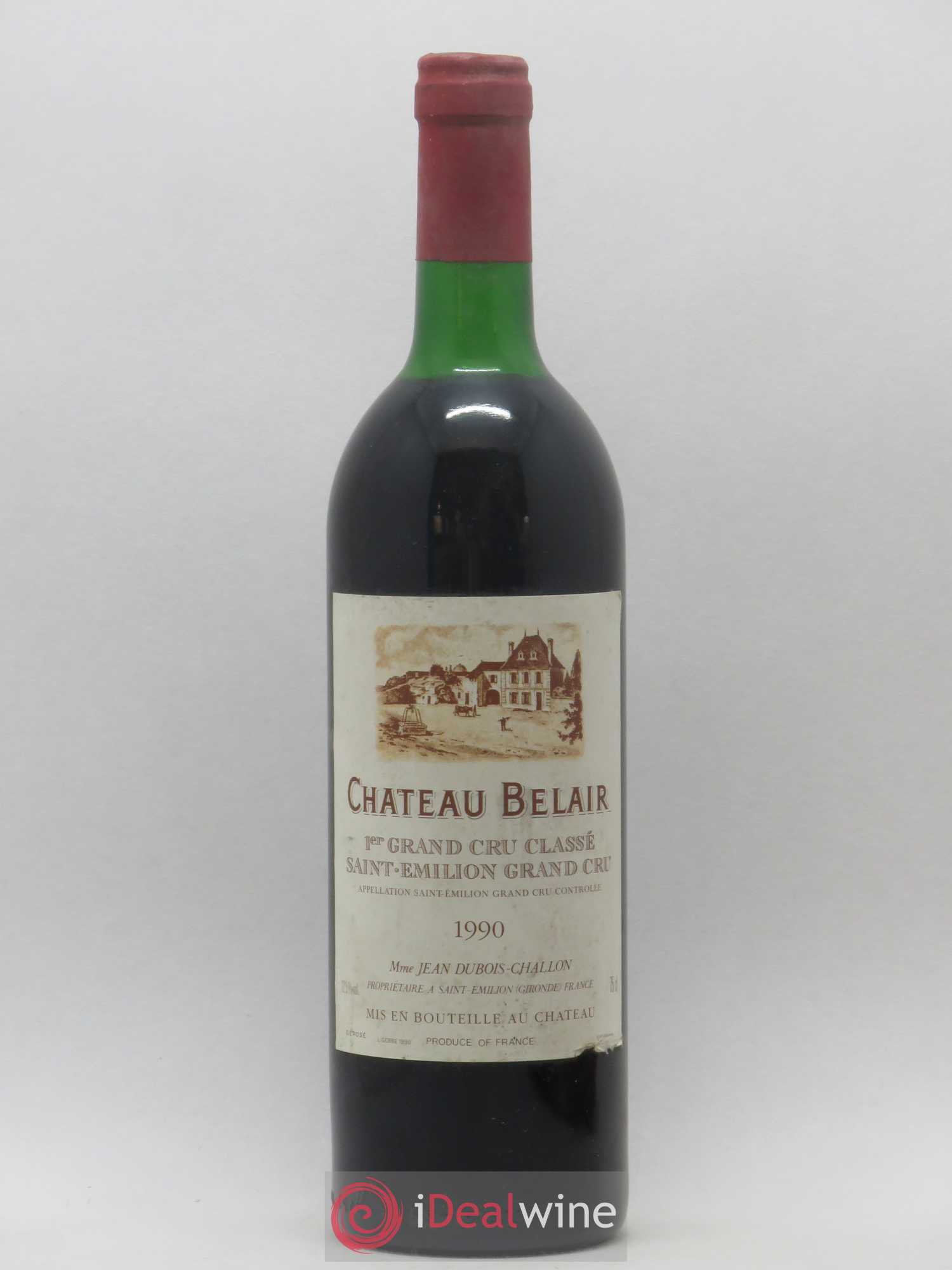 Château Belair (Belair-Monange) 1er Grand Cru Classé B 1990 - Lot de 1 bouteille - 0
