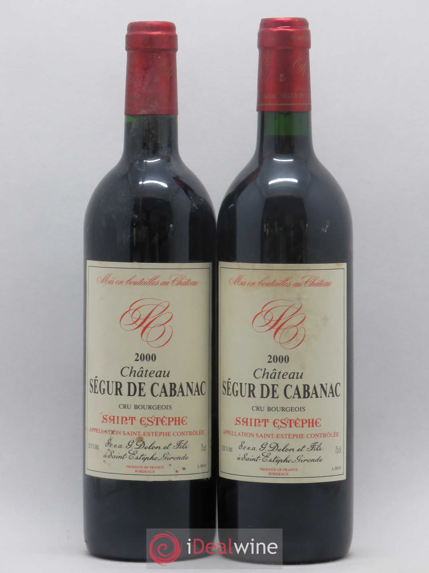 Château Ségur de Cabanac Cru Bourgeois 2000 - Lot de 2 bouteilles - 0