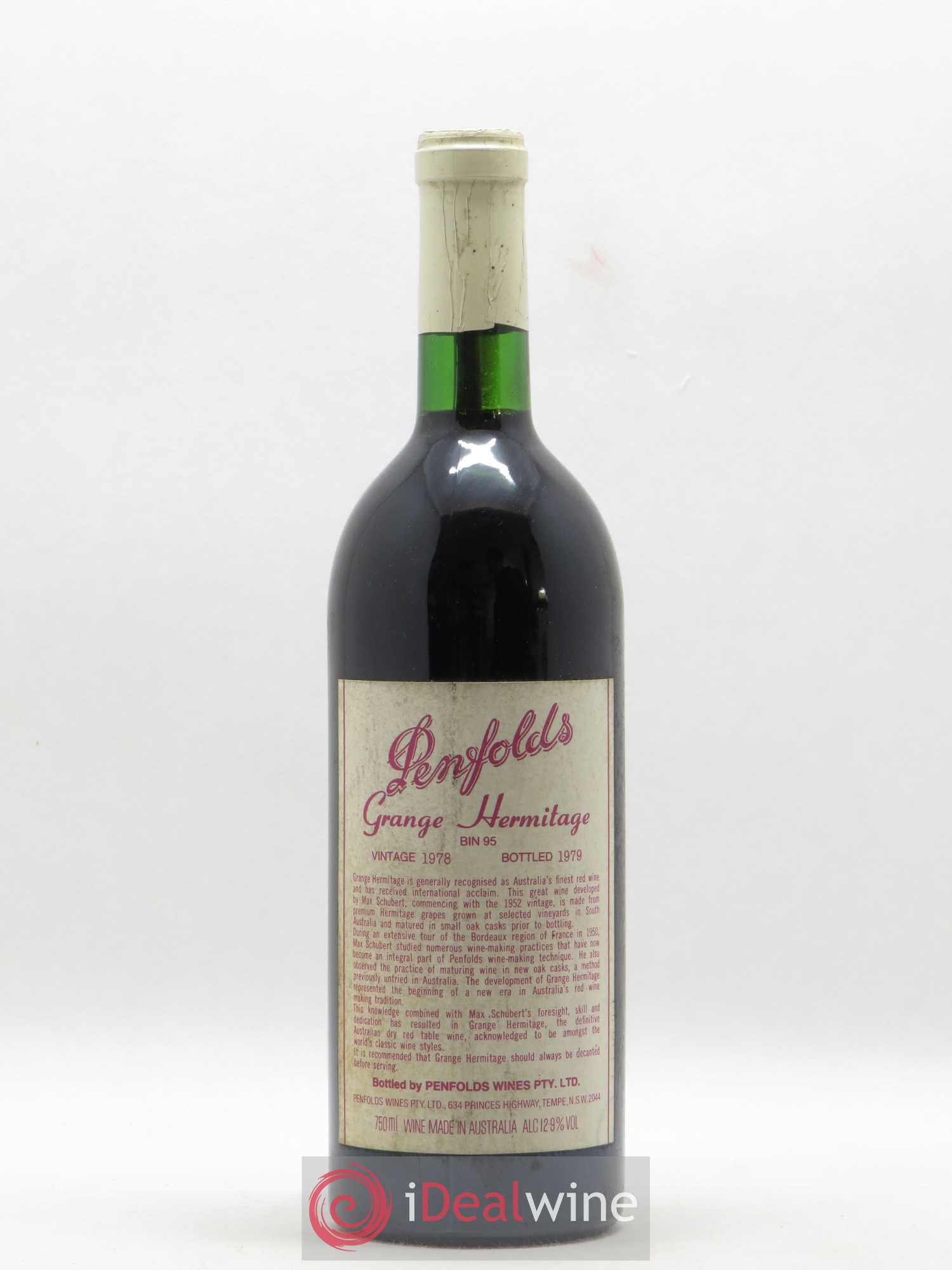 South Australia Penfolds Wines Grange Bin 95 1978 - Lot de 1 bouteille - 0