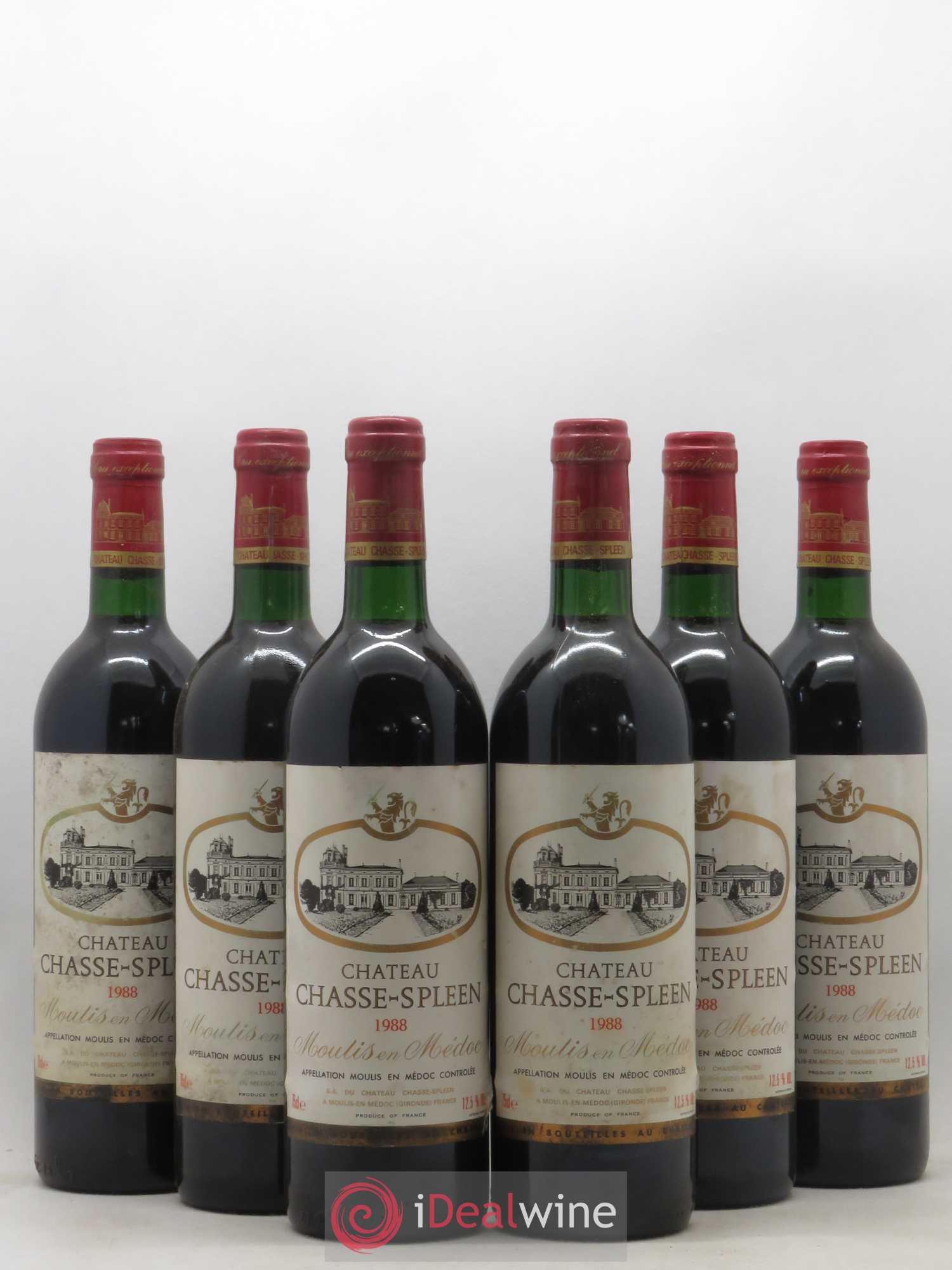 Château Chasse Spleen 1988 - Lot de 6 bouteilles - 0