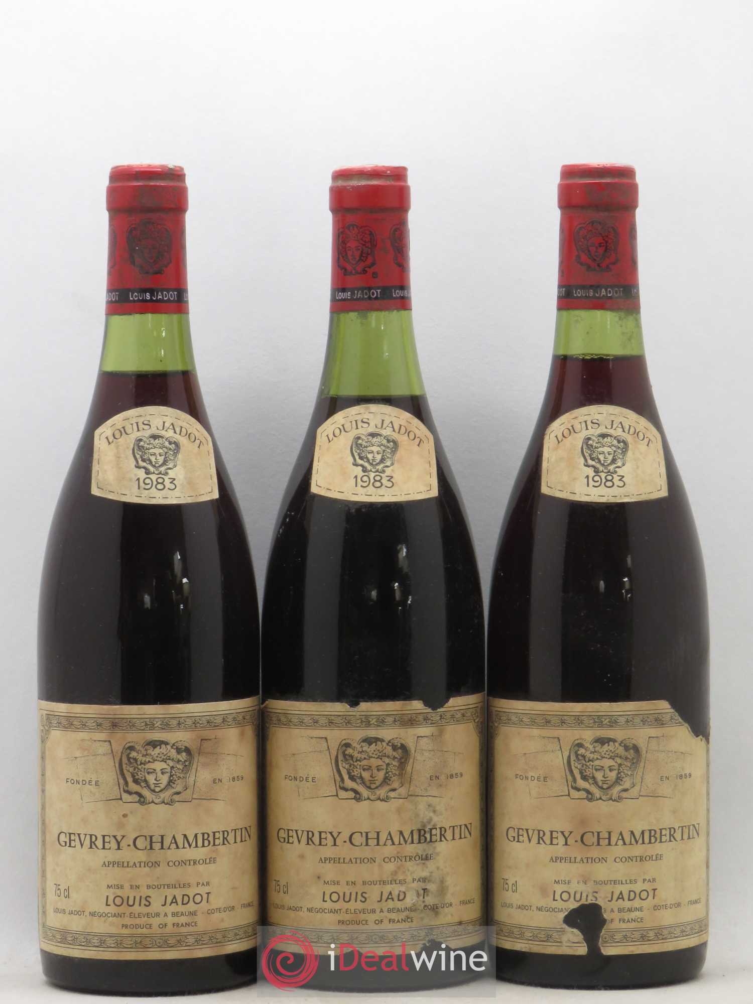 Gevrey-Chambertin Jadot 1983 - Lot de 3 bouteilles - 0