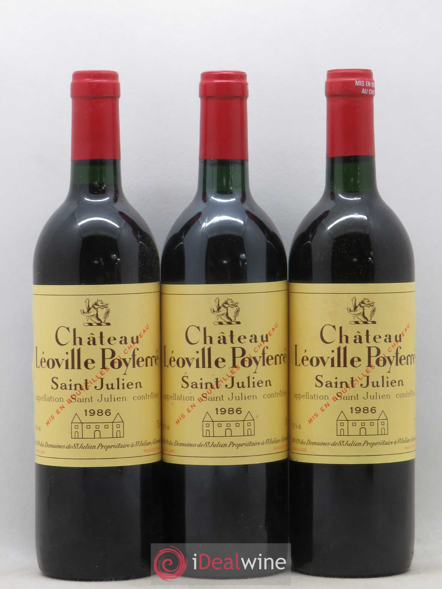 Château Léoville Poyferré 2ème Grand Cru Classé 1986 - Lot de 12 bouteilles - 1