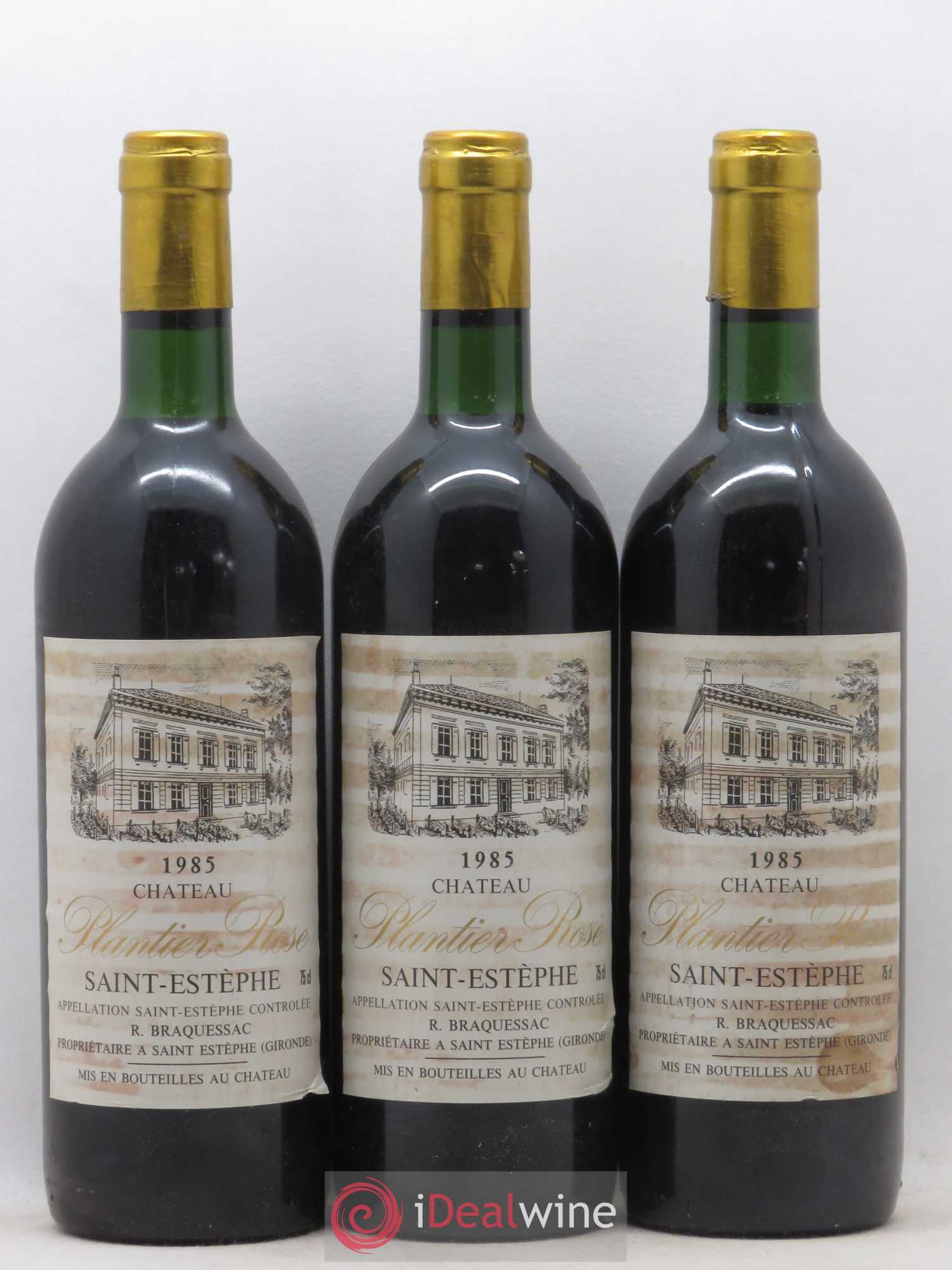 Saint-Estèphe Château Plantier Rose 1985 - Posten von 12 Flaschen - 1