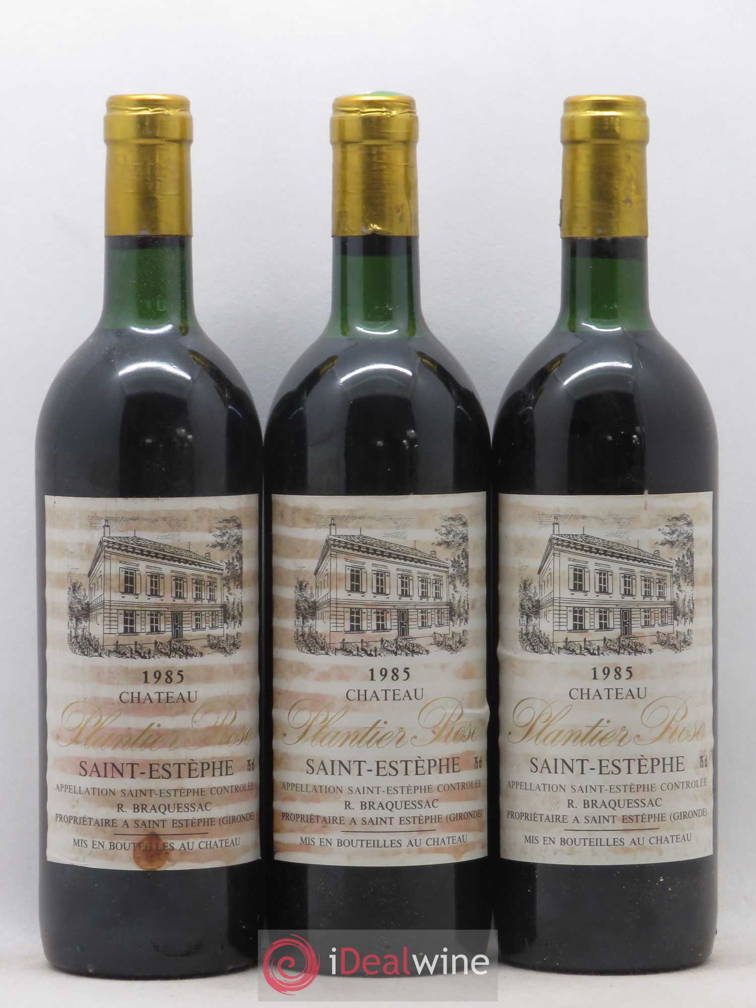 Saint-Estèphe Château Plantier Rose 1985 - Posten von 12 Flaschen - 2