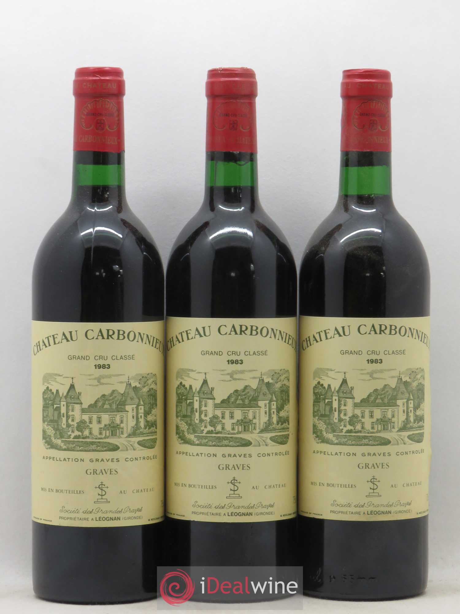 Château Carbonnieux Cru Classé de Graves 1983 - Lot de 12 bouteilles - 1