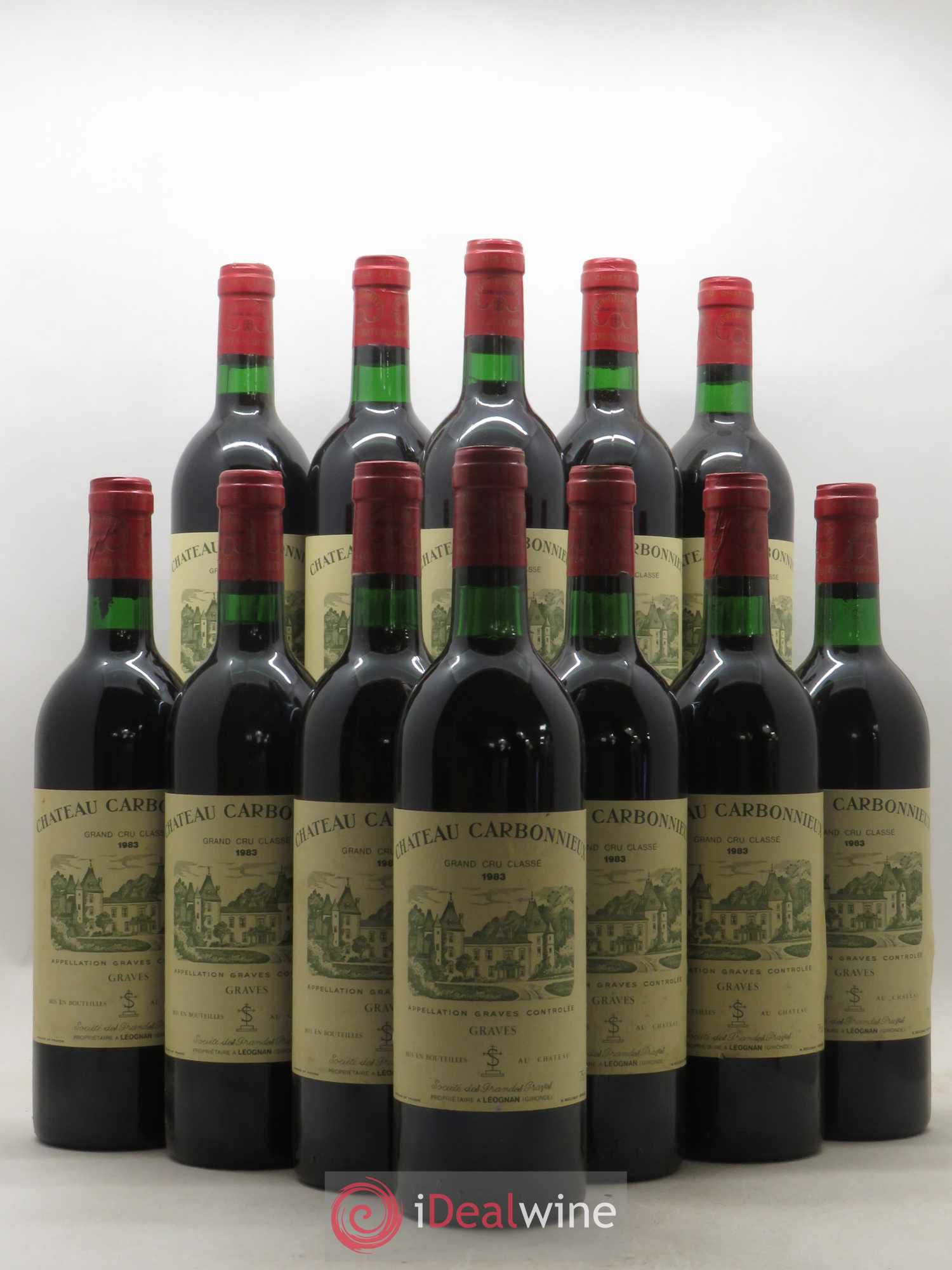 Château Carbonnieux Cru Classé de Graves 1983 - Lot de 12 bouteilles - 0