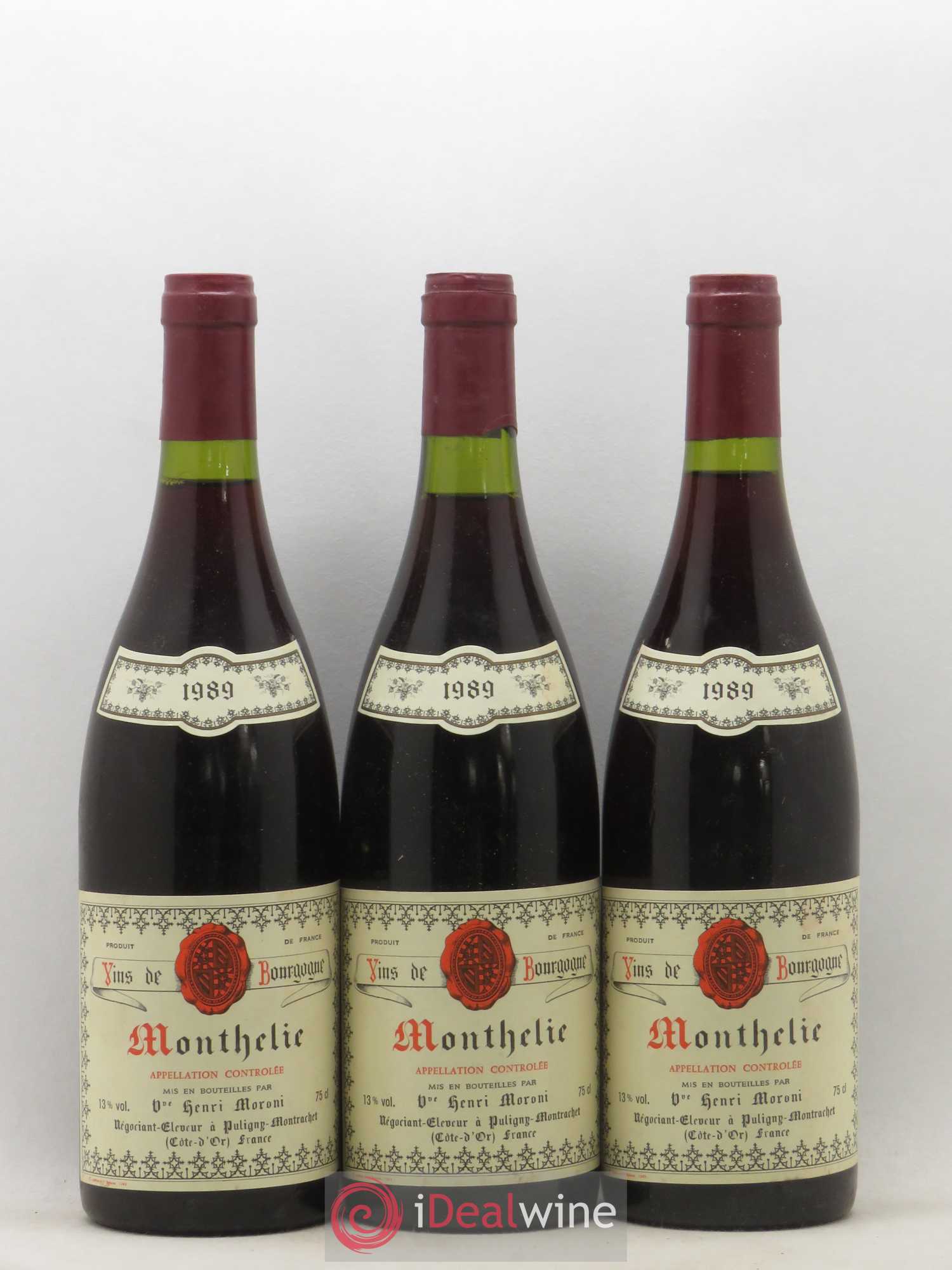 Monthélie Moroni 1989 - Lot de 6 bouteilles - 2